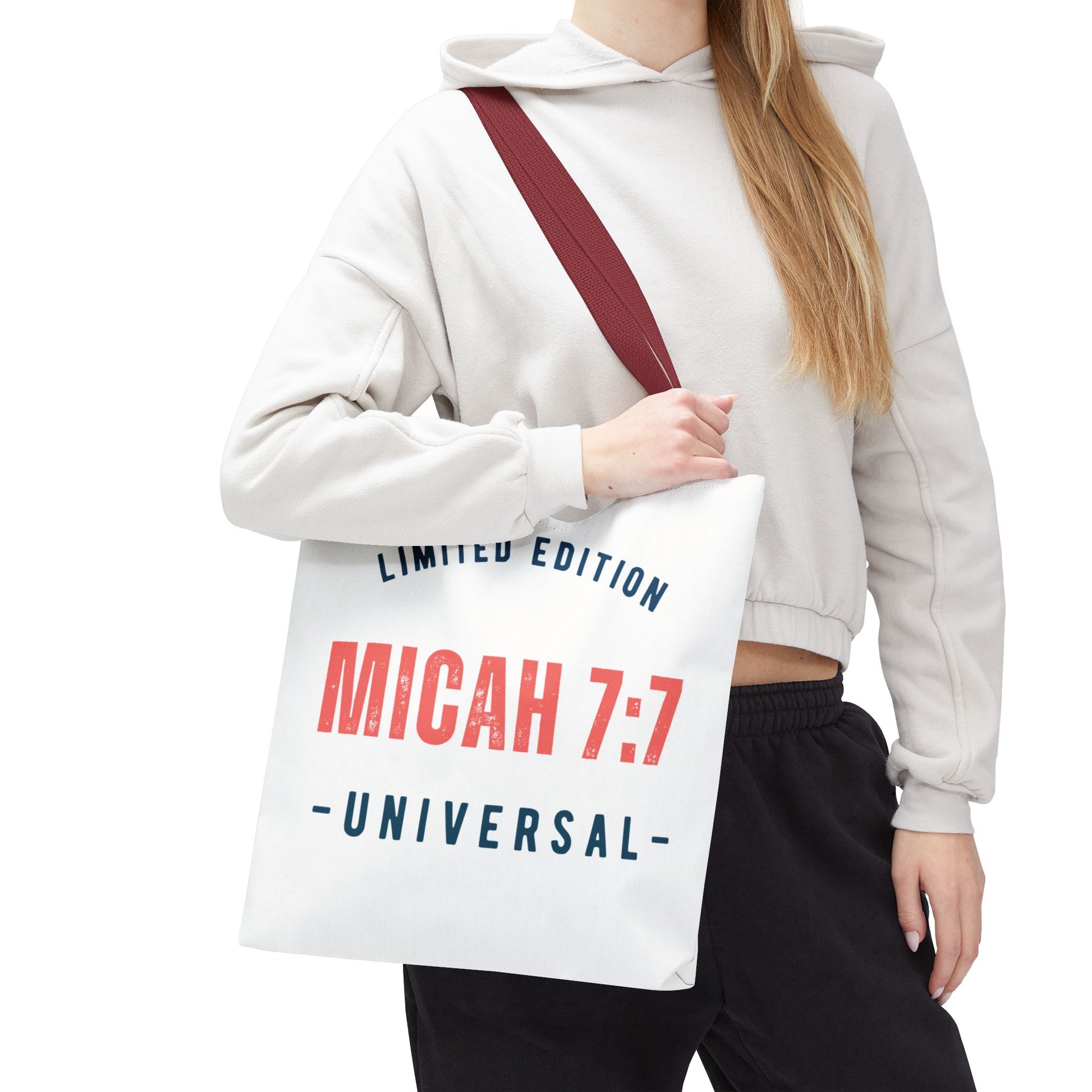 Limited Edition Inspirational Tote Bag - Micah 7:1, Motivational Carryall, Christian Gift, Everyday Tote, Reusable Shopping Bag