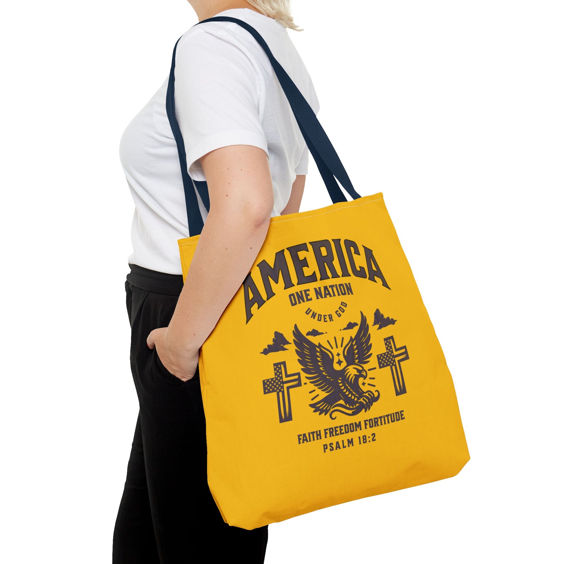 ⭐ America Faith Tote Bag – Bold Patriotic & Faith Statement
