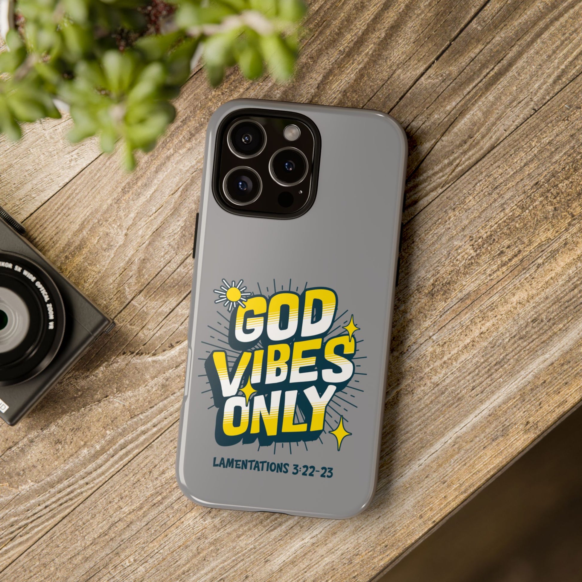 God Vibes Only Phone Case - Inspirational Tough Case, Positive Message Cover, Gift for Faith, Spirituality, Encouragement