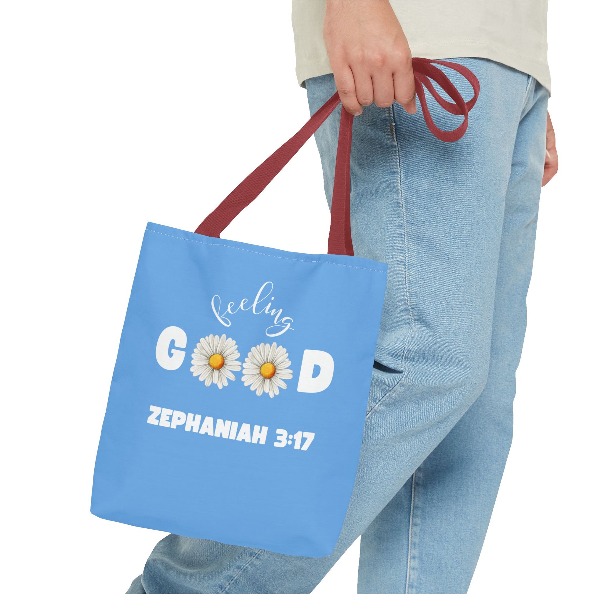 Inspirational Tote Bag - Feeling Good, Floral Design, Scripture Quote, Motivational Gift, Everyday Use, Church Events