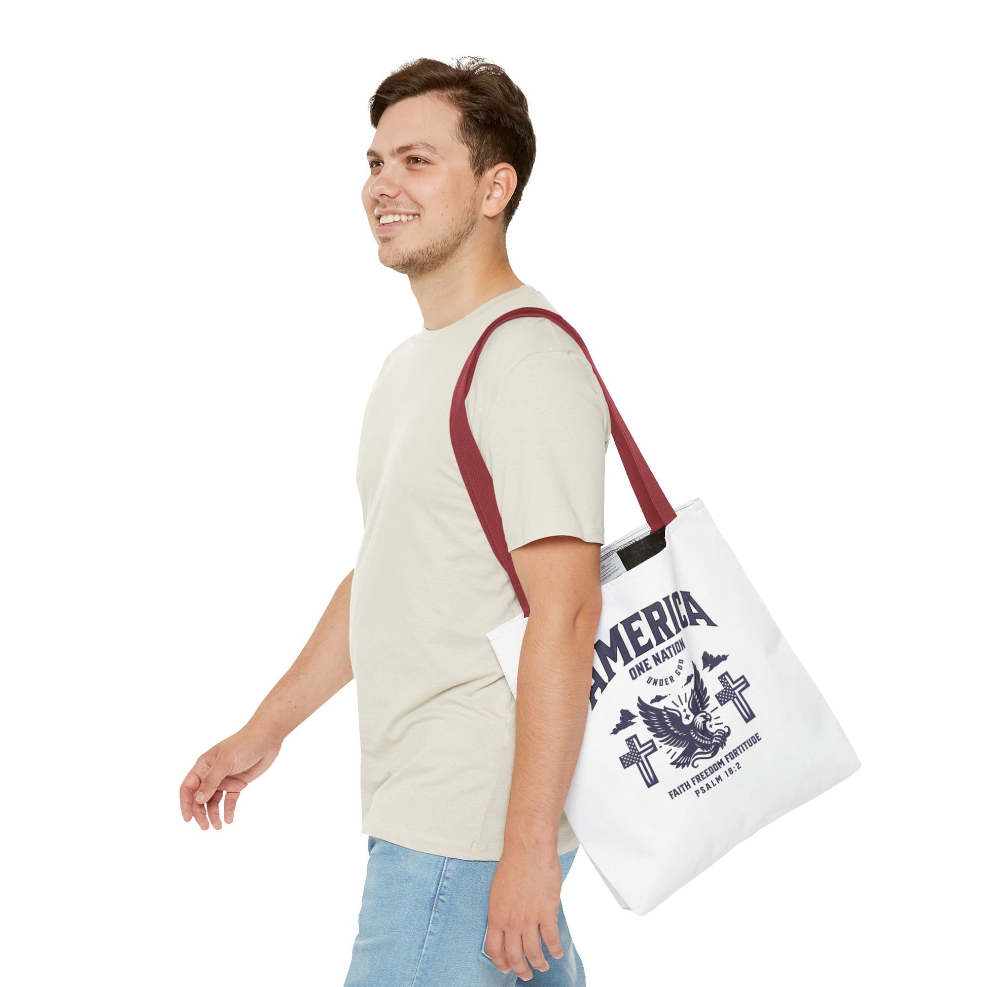 ⭐ America Faith Tote Bag – Bold Patriotic & Faith Statement