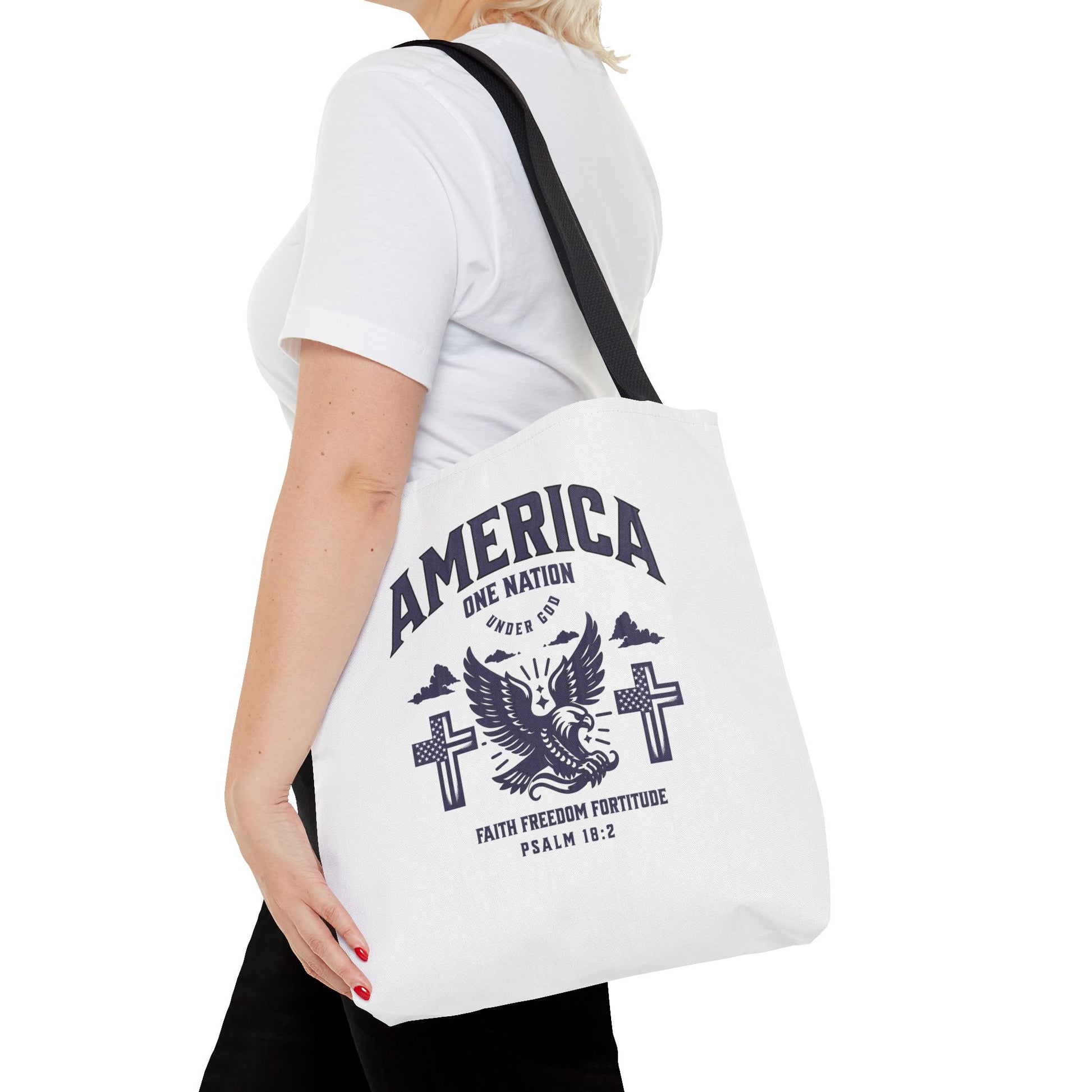 ⭐ America Faith Tote Bag – Bold Patriotic & Faith Statement