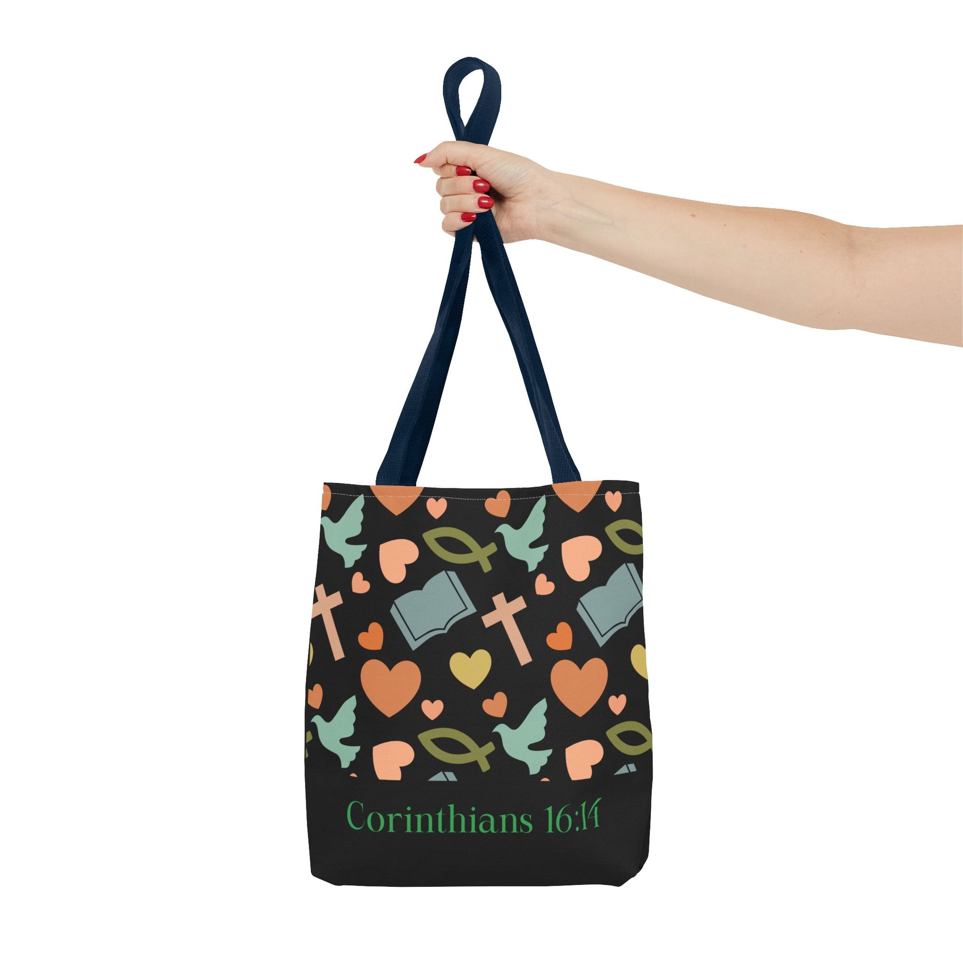 Christian Tote Bag with Inspirational Design, Perfect for Church, Gift for Believers, Faith-based Accessory, Everyday Use, Bible Verse Tote