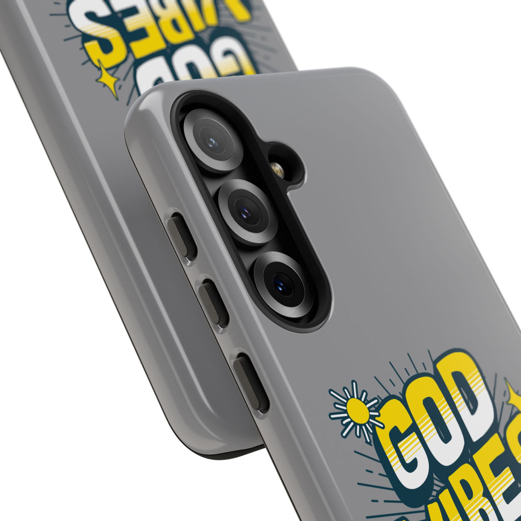 God Vibes Only Phone Case - Inspirational Tough Case, Positive Message Cover, Gift for Faith, Spirituality, Encouragement