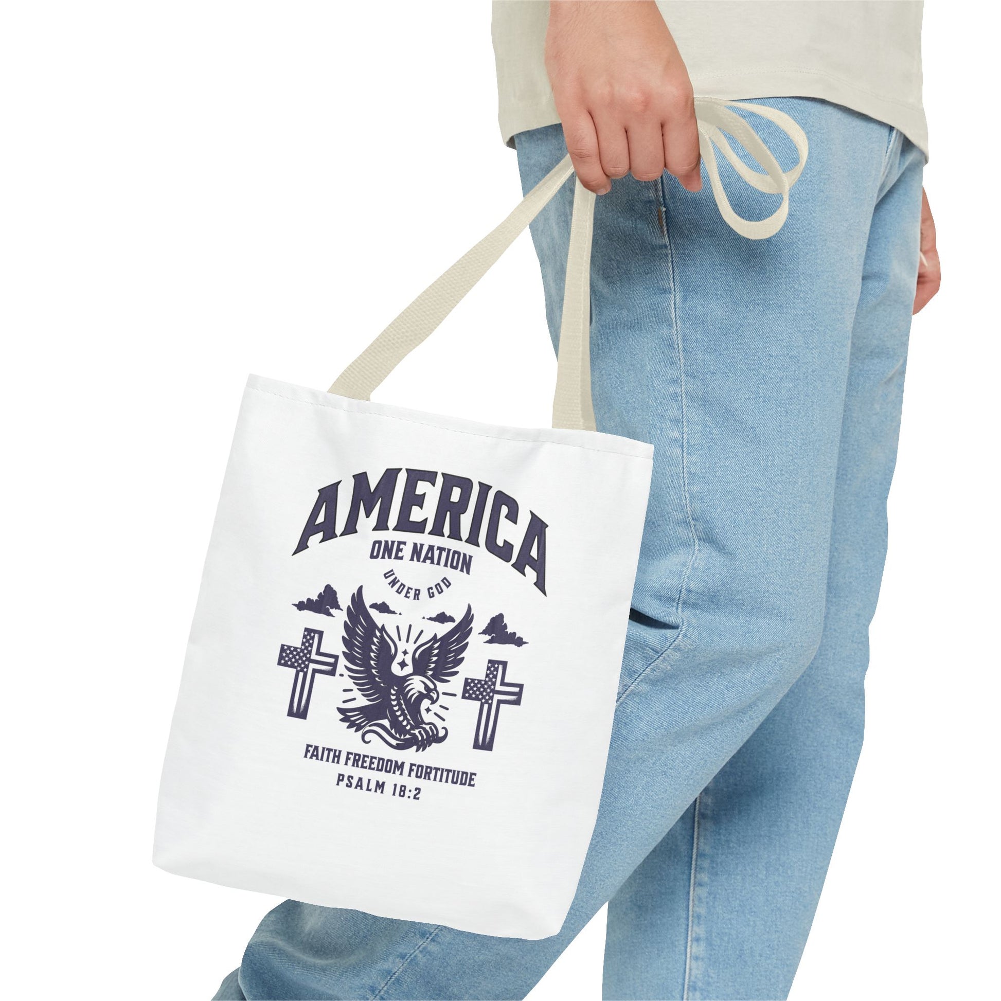 ⭐ America Faith Tote Bag – Bold Patriotic & Faith Statement