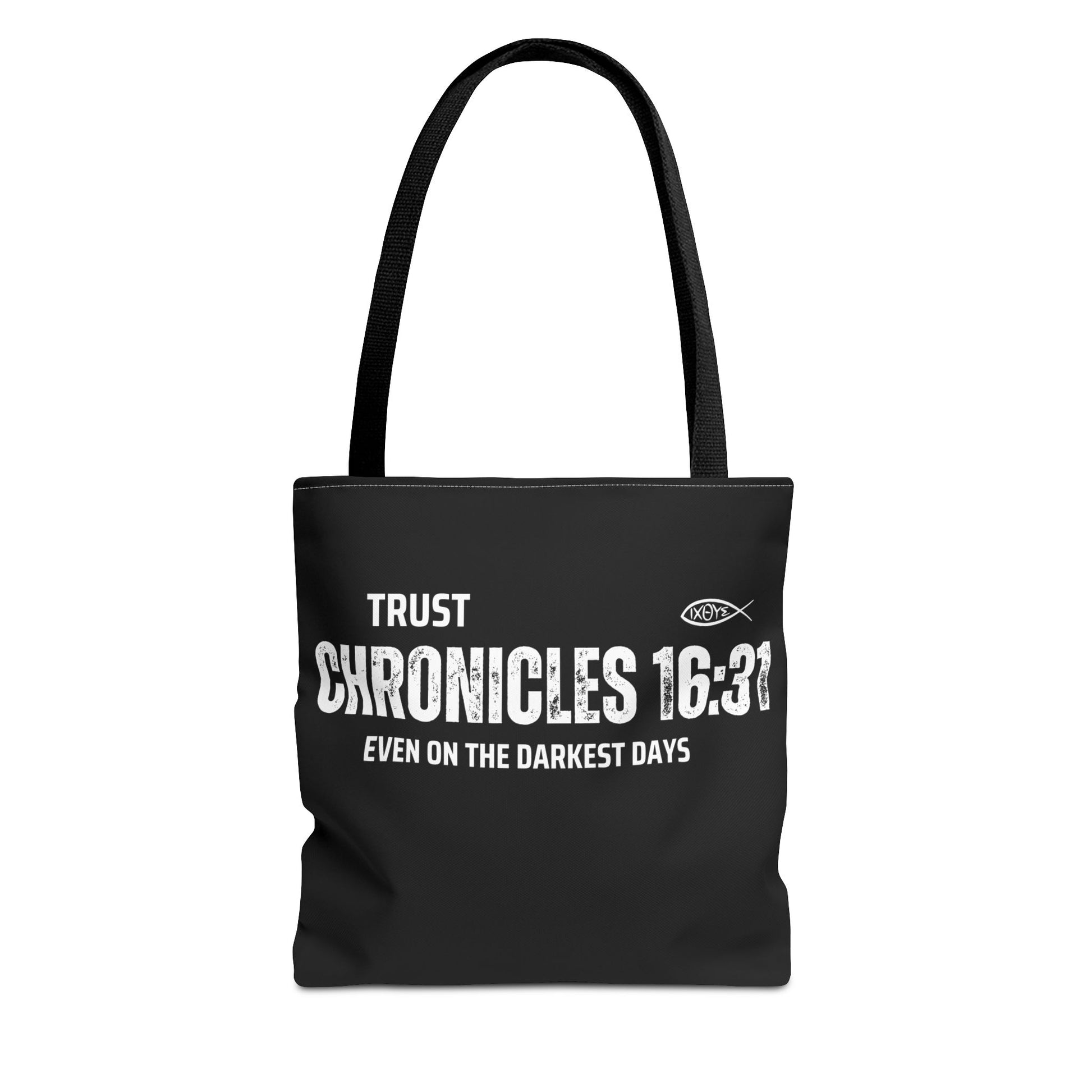 Inspirational Tote Bag - Trust Chronicles 16:31, Faith-themed Gift, Bible Verse Tote, Motivational Shopping Bag, Christian Message Accessory