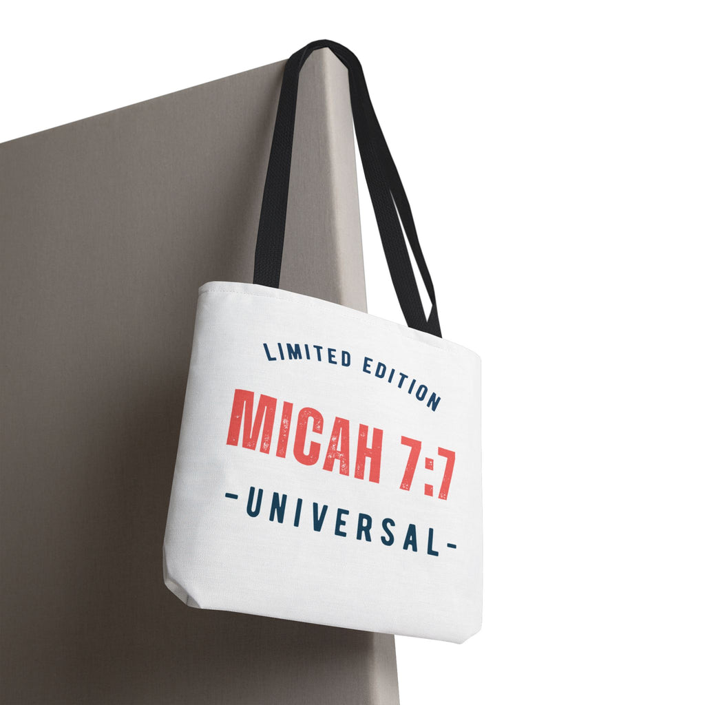 Limited Edition Inspirational Tote Bag - Micah 7:1, Motivational Carryall, Christian Gift, Everyday Tote, Reusable Shopping Bag