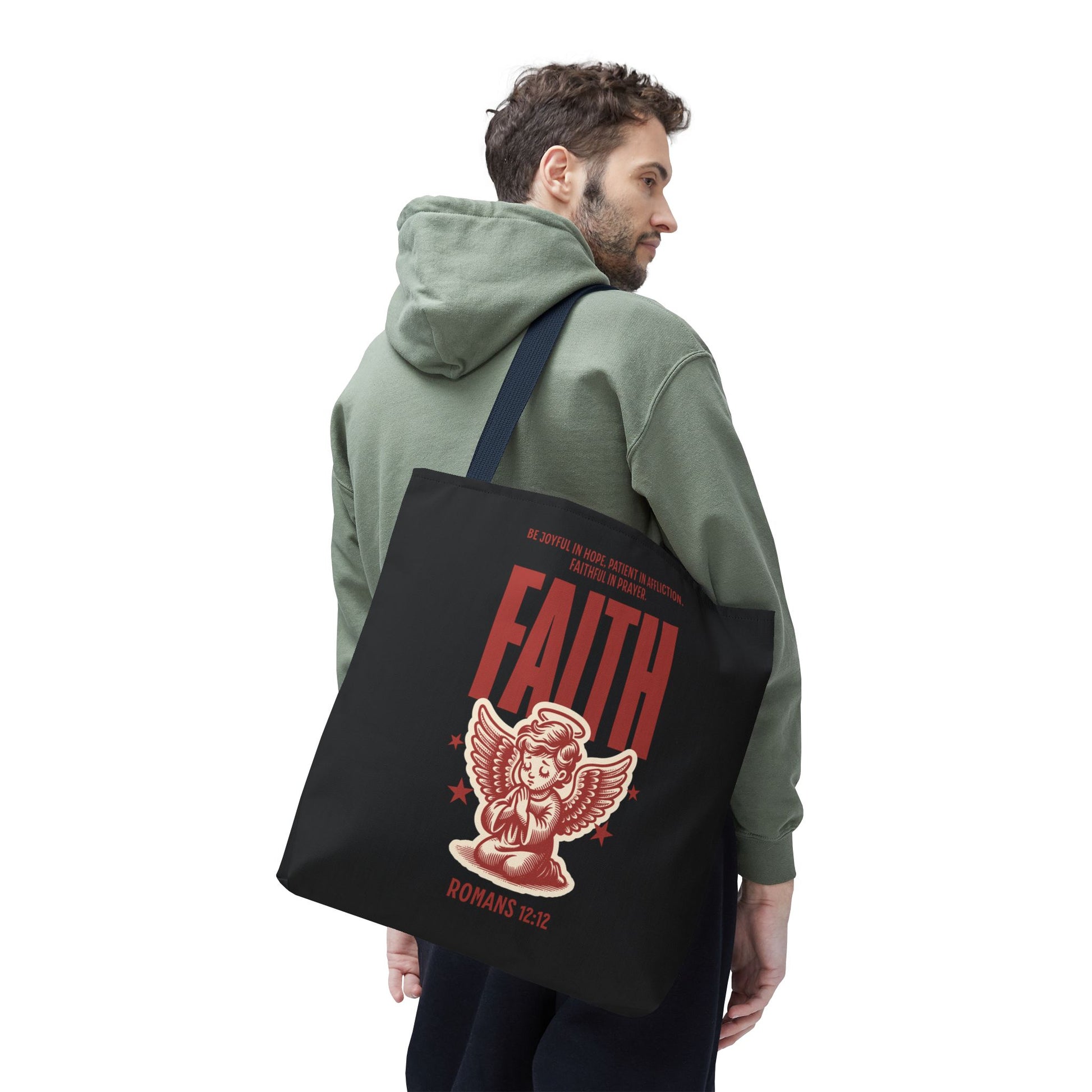 Faith-Inspired Tote Bag, Religious Shopping Bag, Gift for Believers, Motivational Daily Bag, Christian Faith Tote