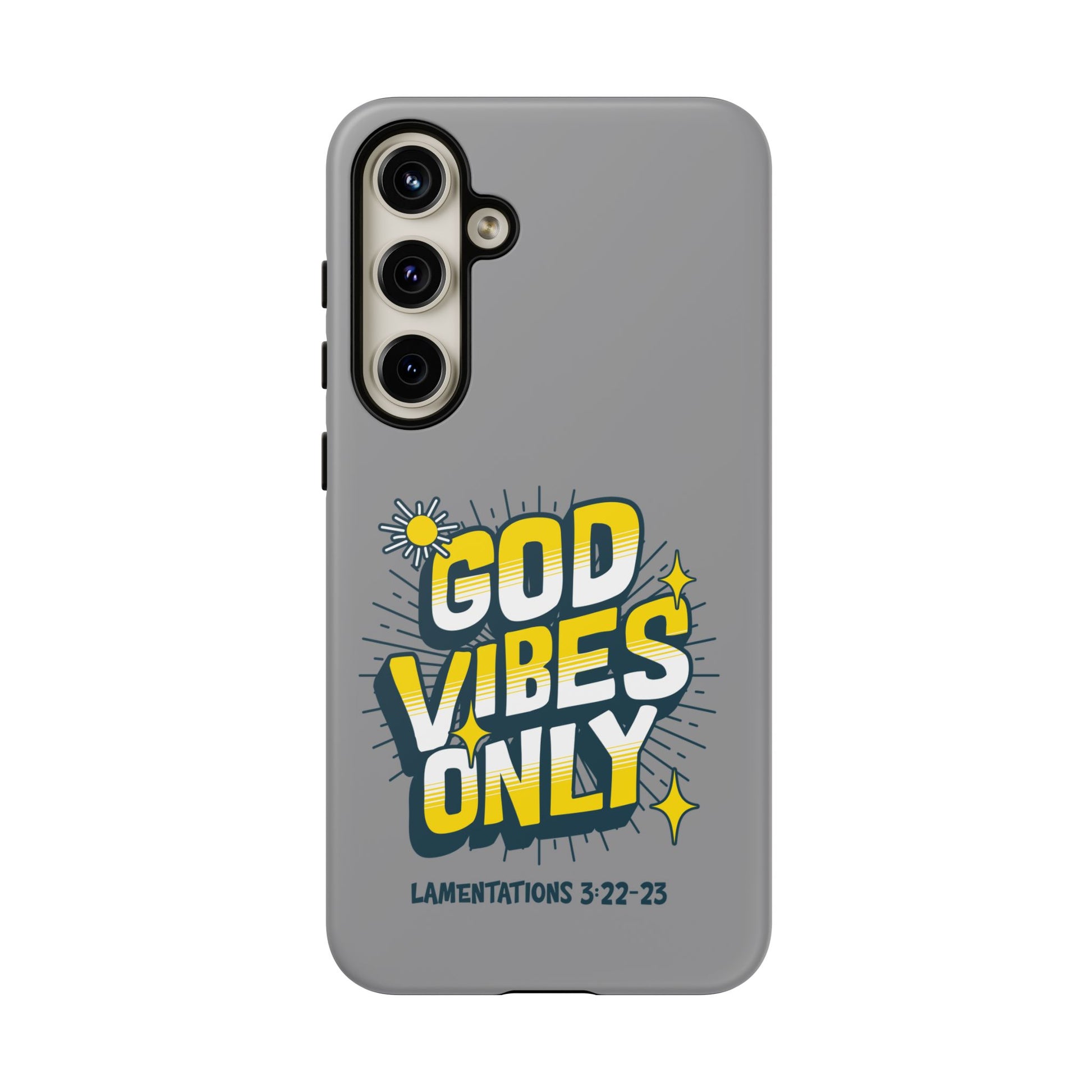 God Vibes Only Phone Case - Inspirational Tough Case, Positive Message Cover, Gift for Faith, Spirituality, Encouragement