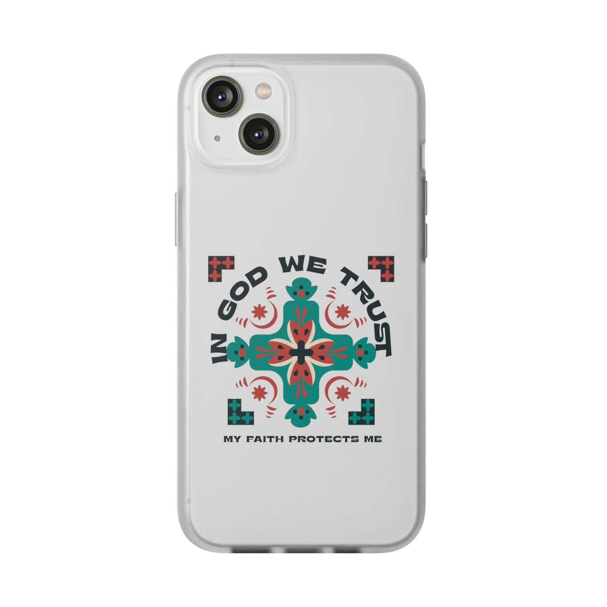 ⭐ In God We Trust Phone Case – Scripture Cross Design