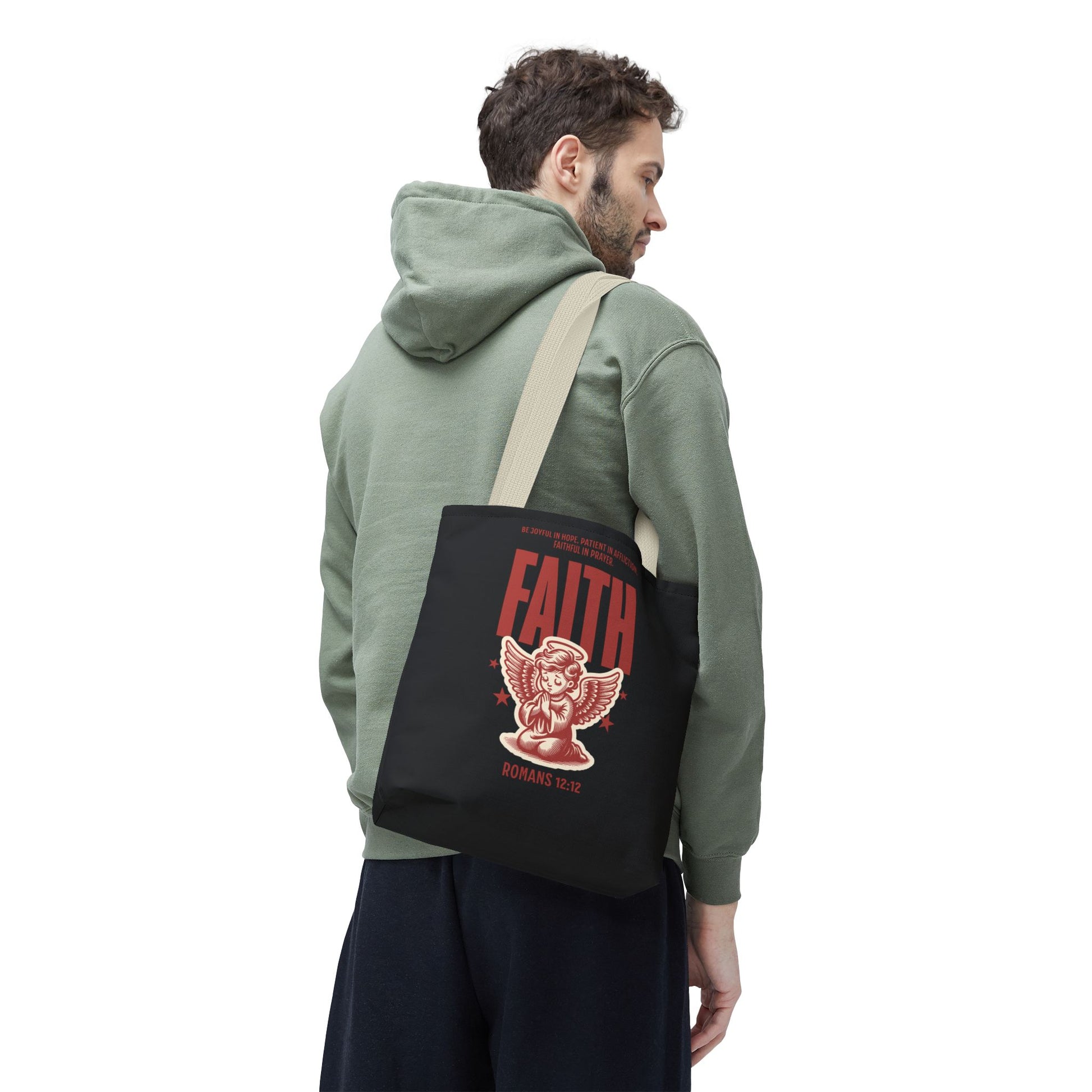 Faith-Inspired Tote Bag, Religious Shopping Bag, Gift for Believers, Motivational Daily Bag, Christian Faith Tote