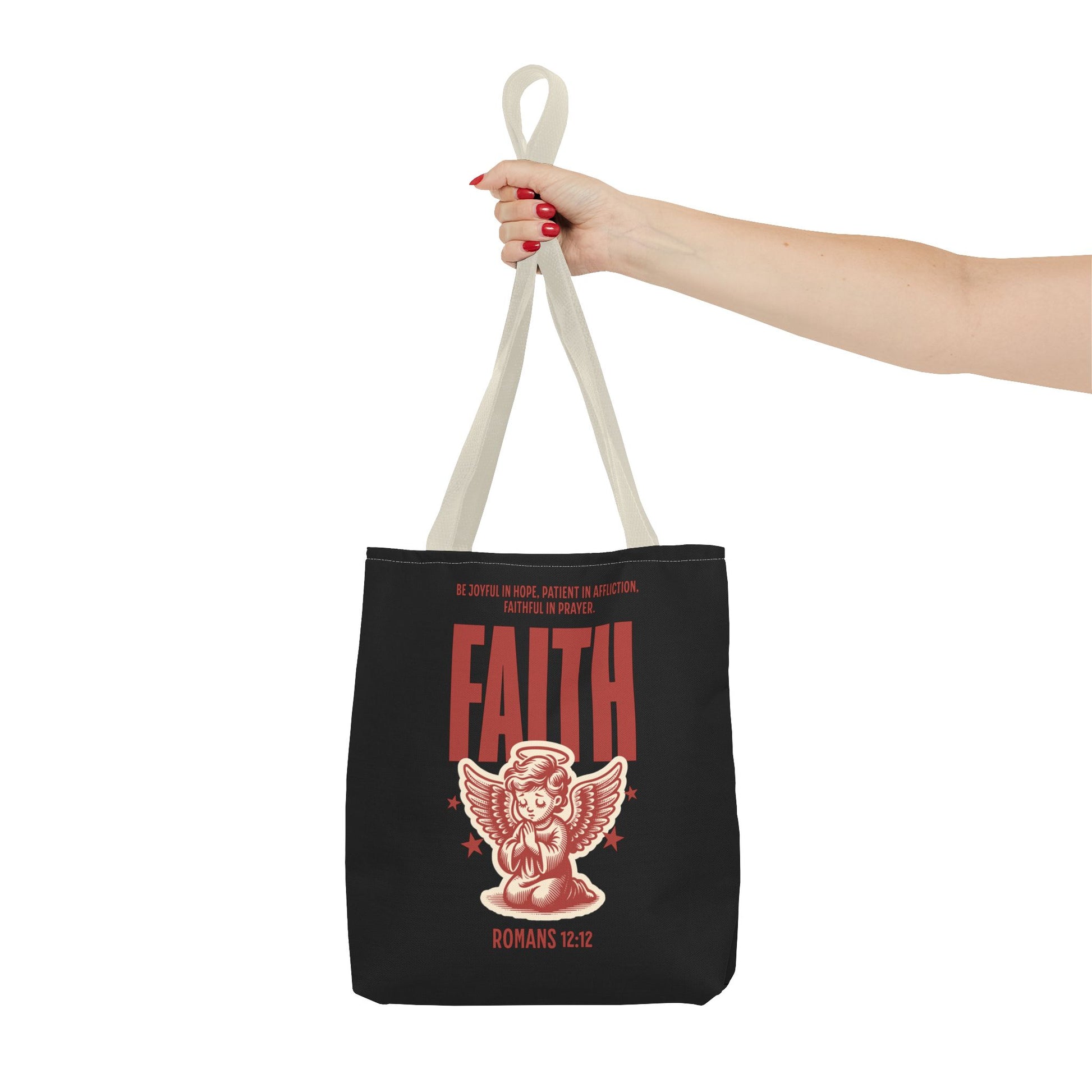 Faith-Inspired Tote Bag, Religious Shopping Bag, Gift for Believers, Motivational Daily Bag, Christian Faith Tote