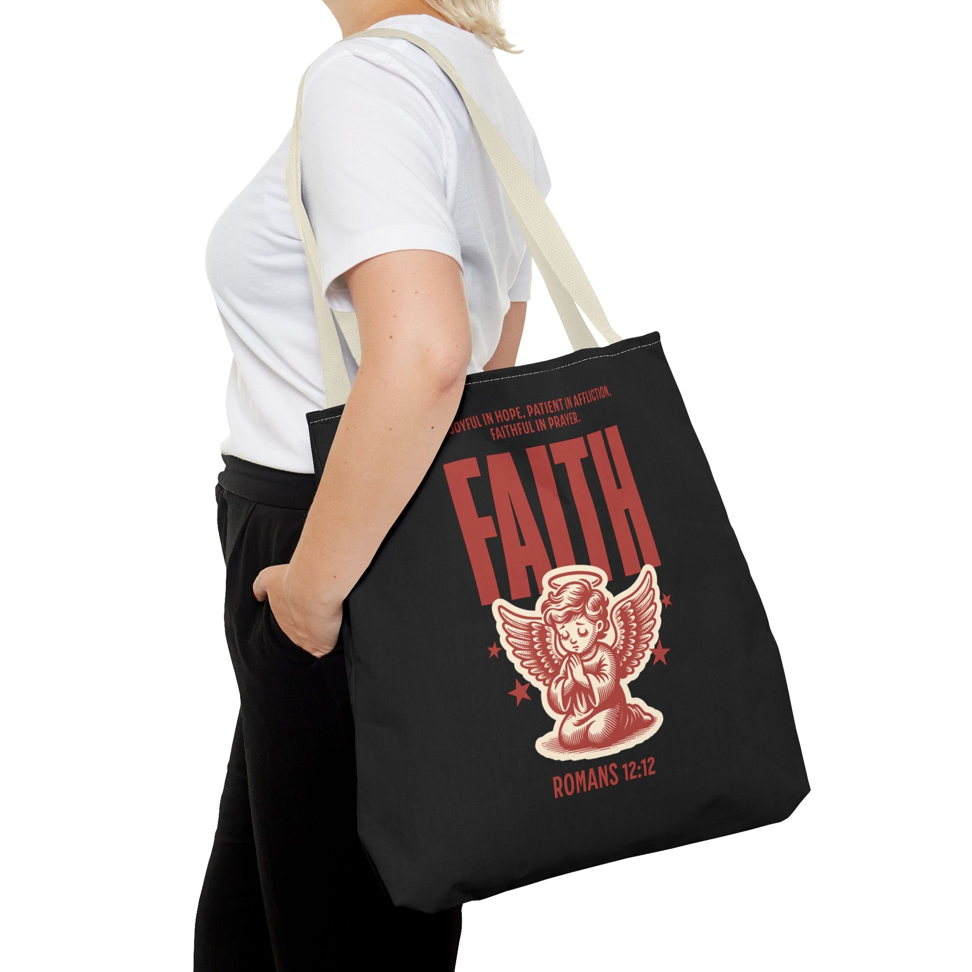 Faith-Inspired Tote Bag, Religious Shopping Bag, Gift for Believers, Motivational Daily Bag, Christian Faith Tote