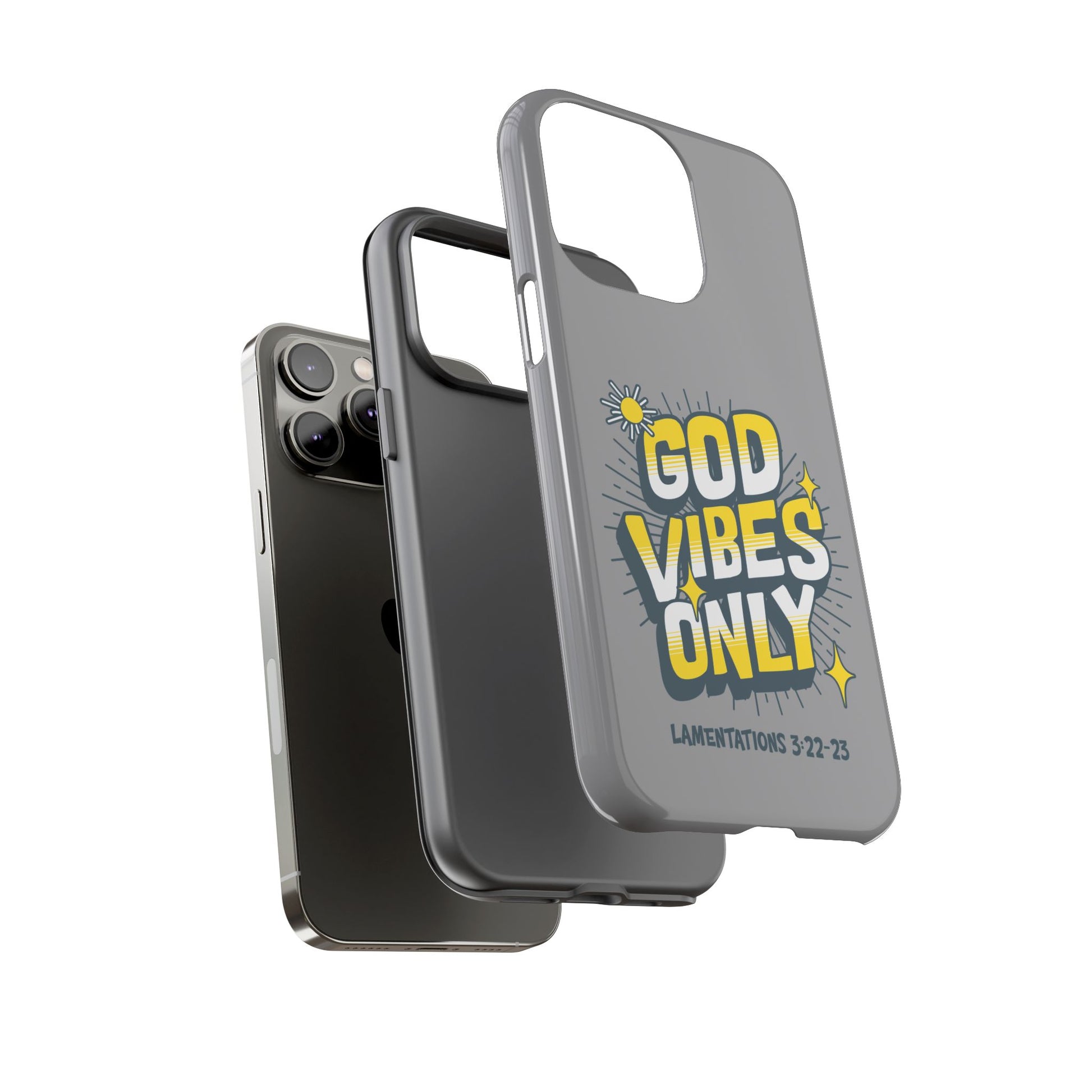 God Vibes Only Phone Case - Inspirational Tough Case, Positive Message Cover, Gift for Faith, Spirituality, Encouragement