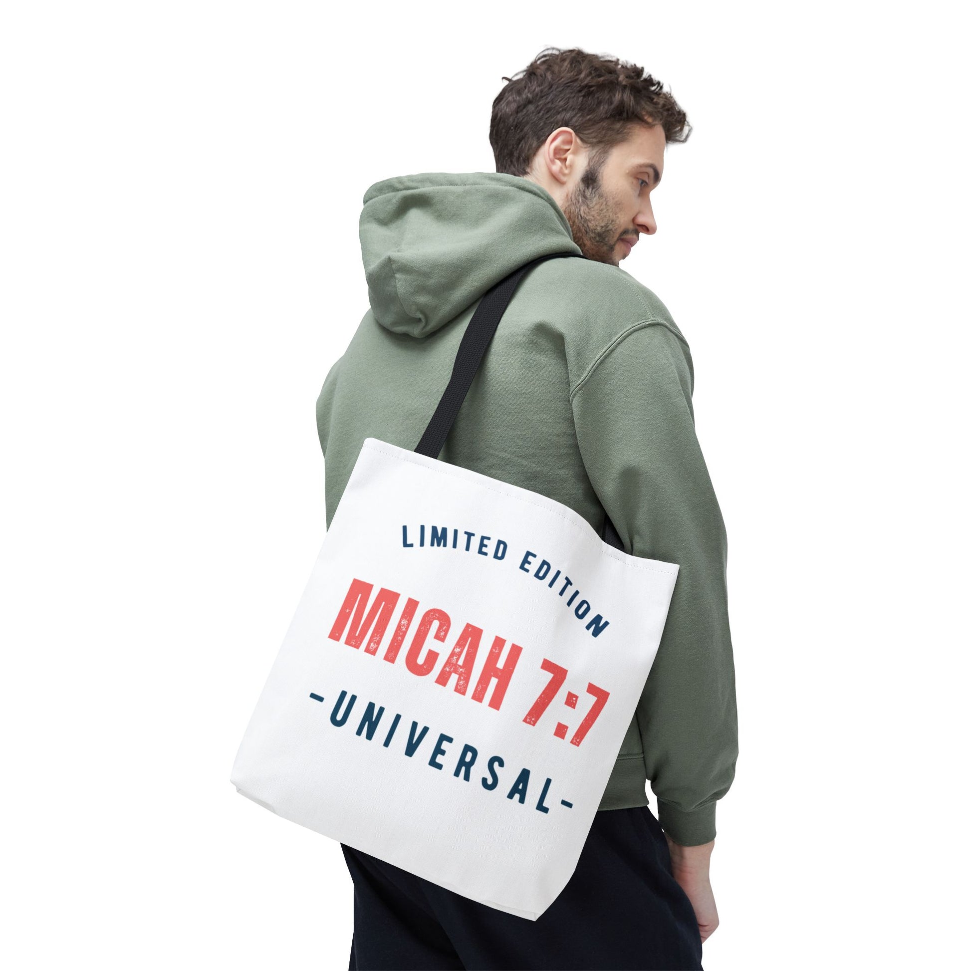 Limited Edition Inspirational Tote Bag - Micah 7:1, Motivational Carryall, Christian Gift, Everyday Tote, Reusable Shopping Bag