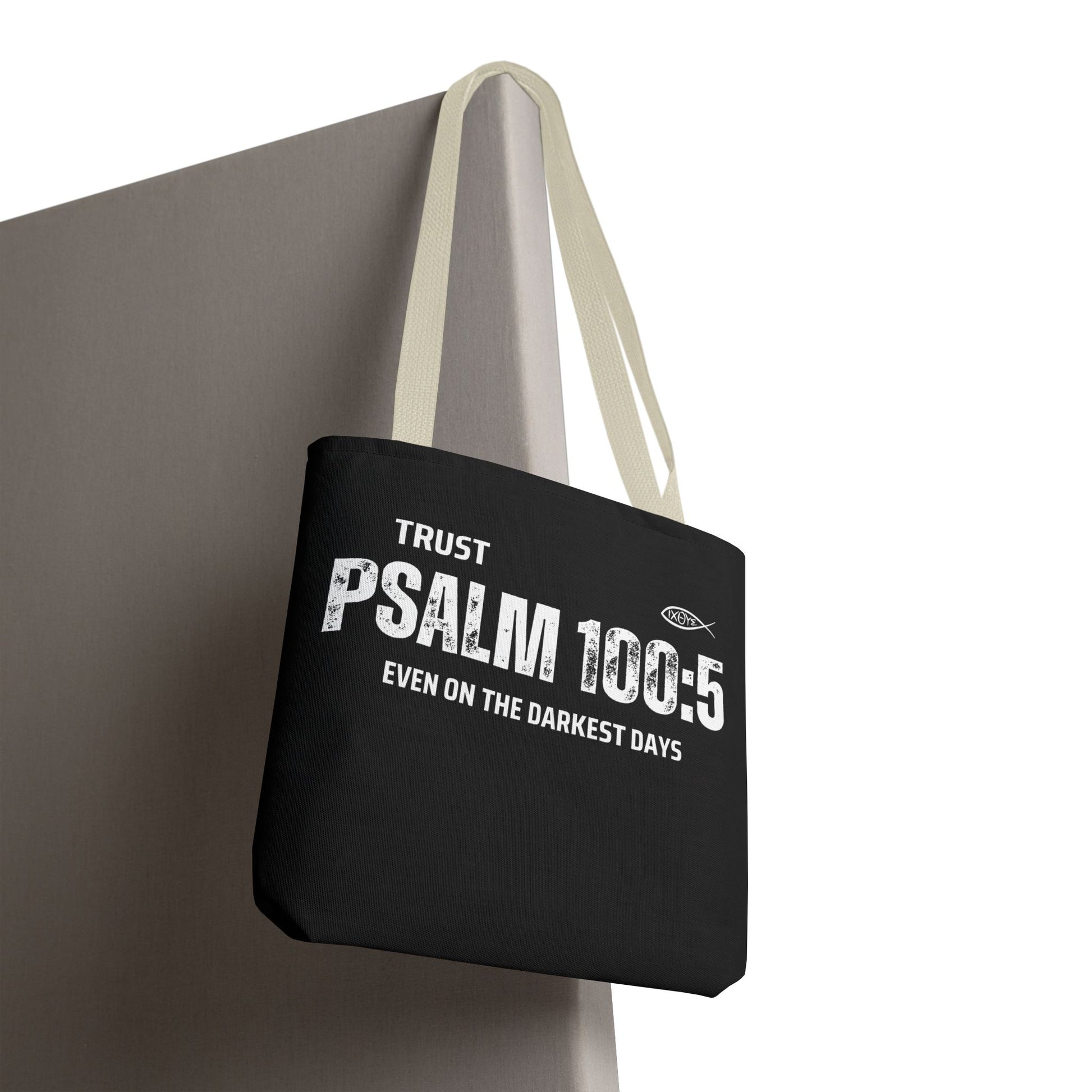 Trust Psalm 100:5 Inspirational Tote Bag, Motivational Shopping Bag, Faith-Based Gift, Christian Bag, Everyday Use Tote