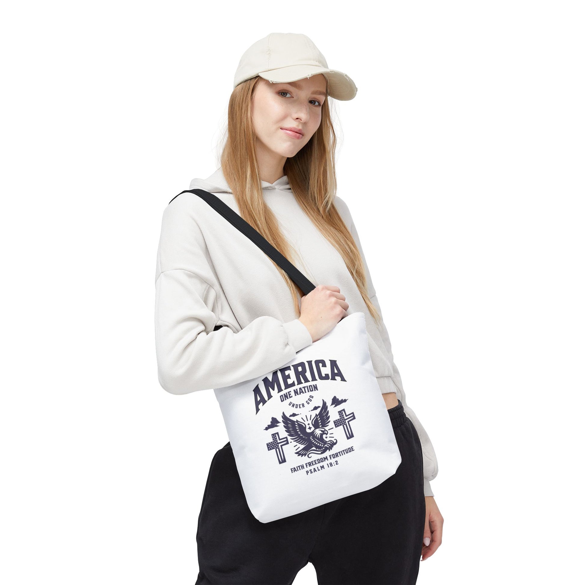 ⭐ America Faith Tote Bag – Bold Patriotic & Faith Statement
