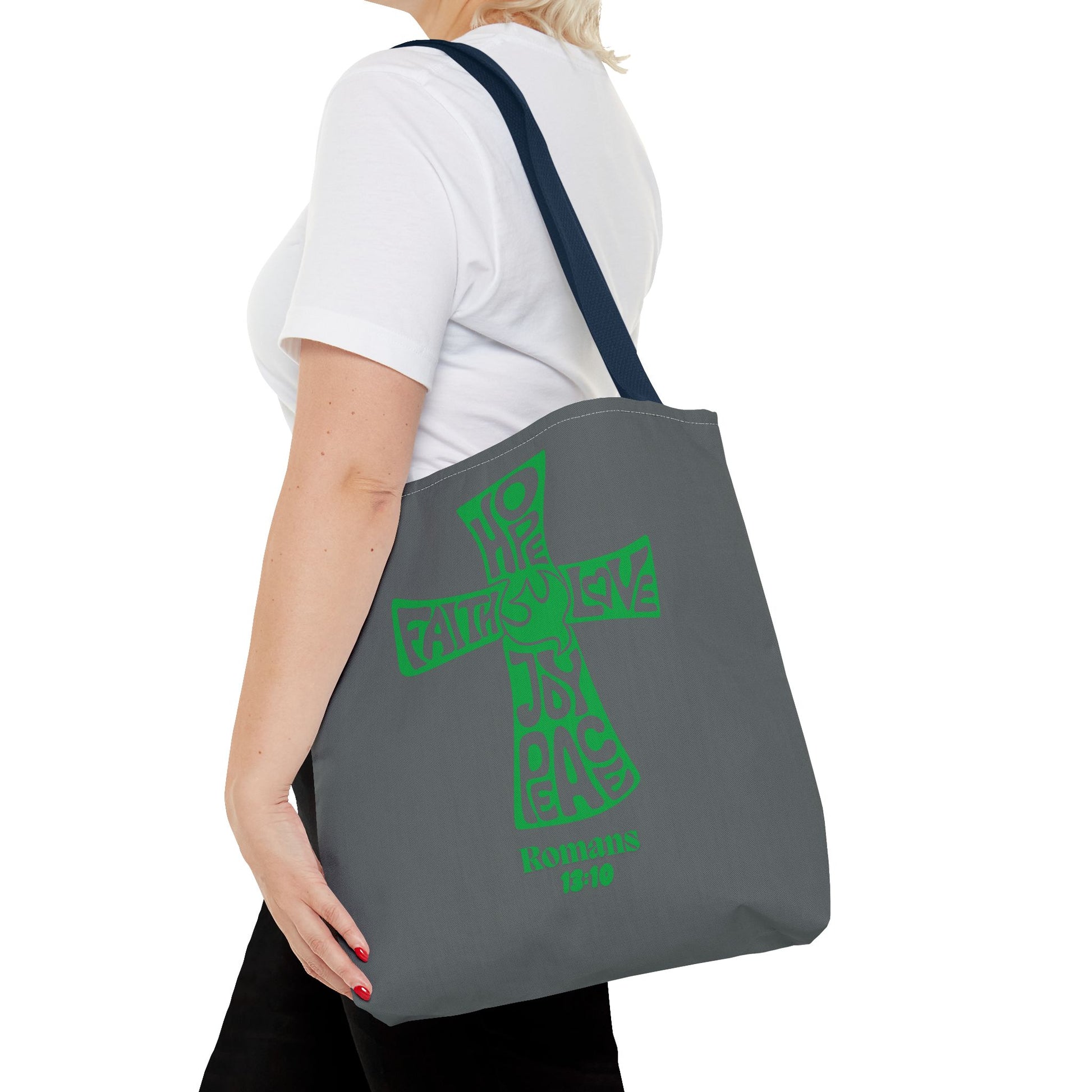 Faith-Inspired Tote Bag, Motivational Cross Design, Spiritual Gift, Everyday Use, Eco-Friendly Fashion, Religious Accessories
