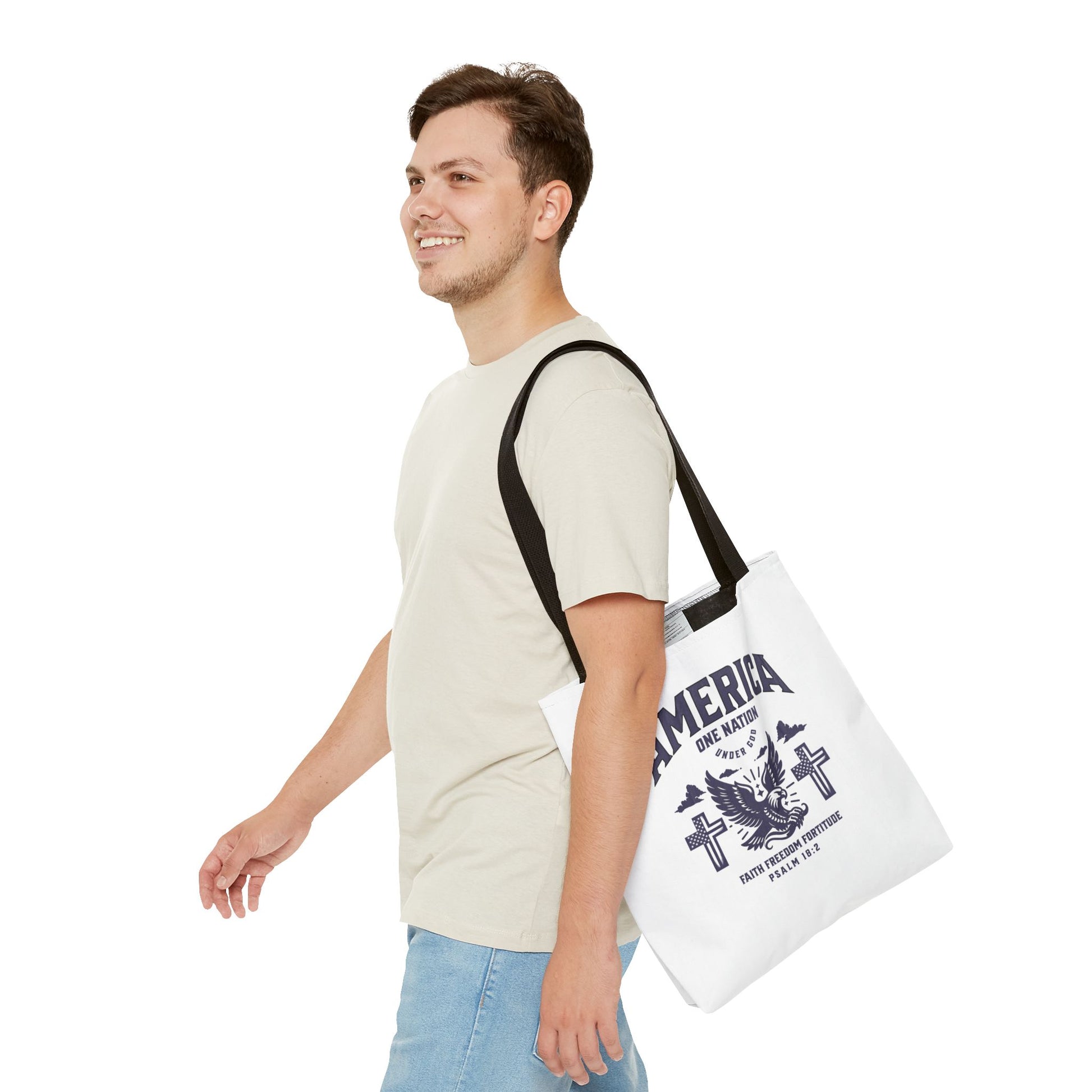 ⭐ America Faith Tote Bag – Bold Patriotic & Faith Statement