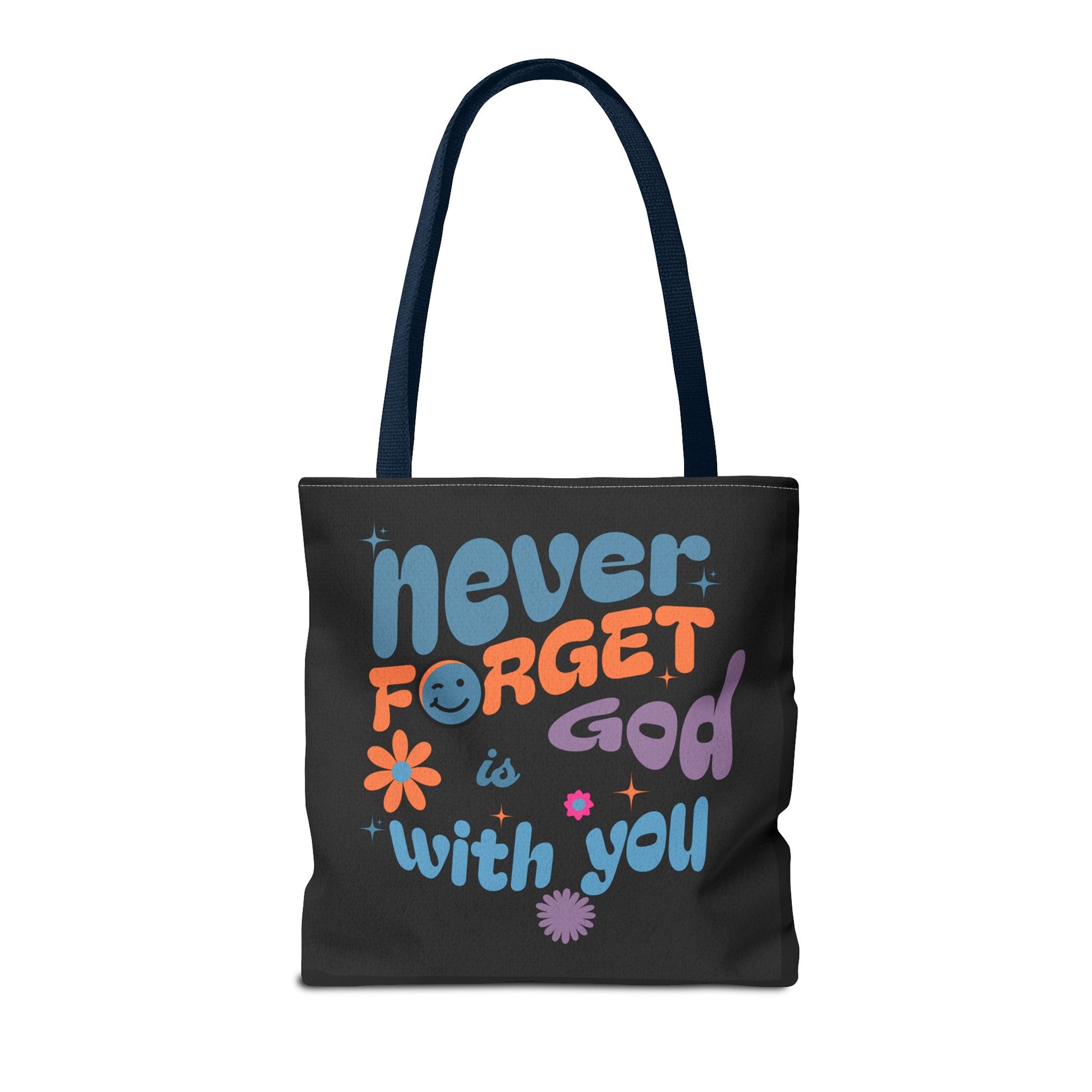 Inspirational Tote Bag - "Never Forget God is with You" - Motivational Gift, Faith-Based, Everyday Use, Shopping Bag, Church Bag, [...]