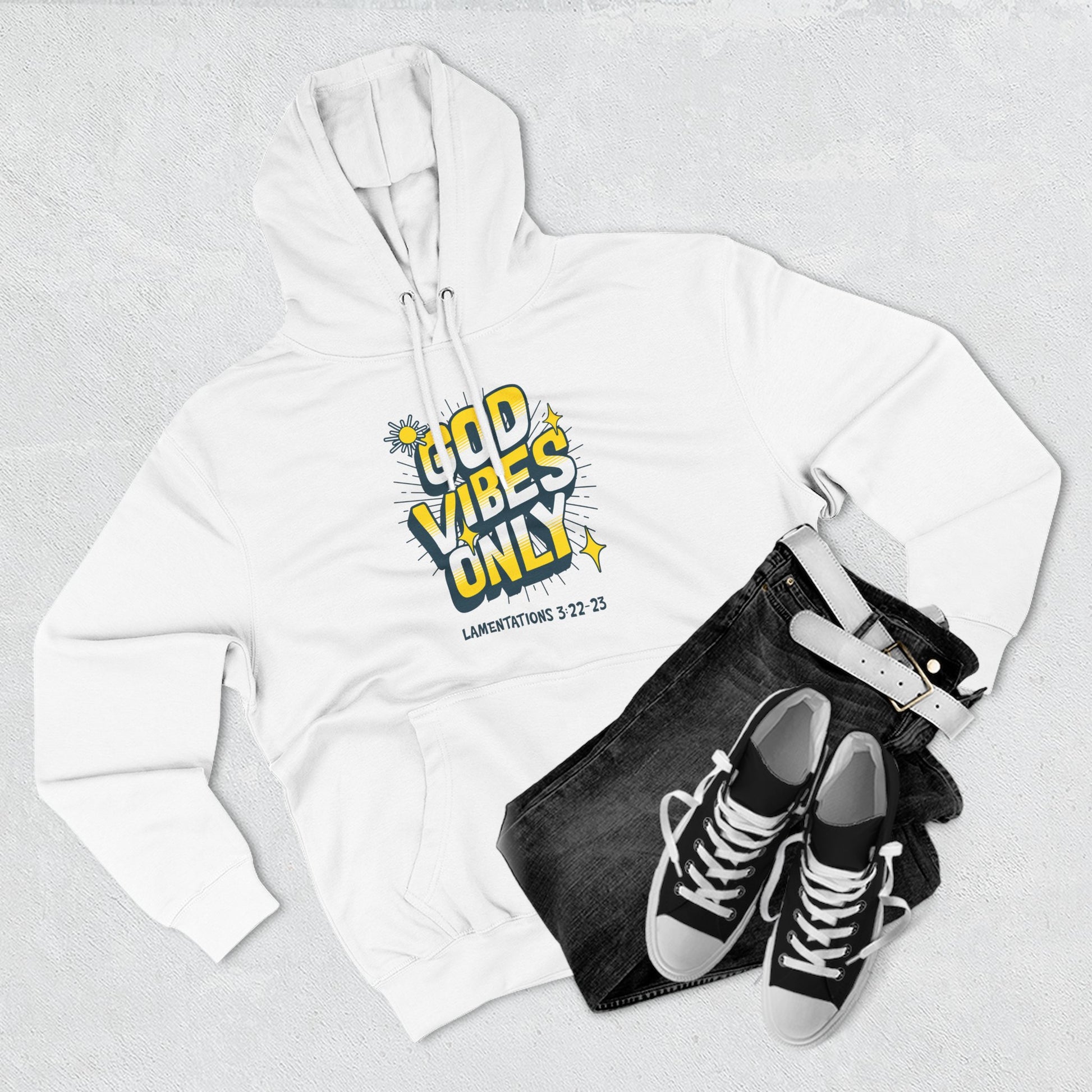 God Vibes Only Hoodie, Soft Fleece Sweatshirt, Inspirational Apparel, Unisex Hoodie Gift, Cozy Casual Wear
