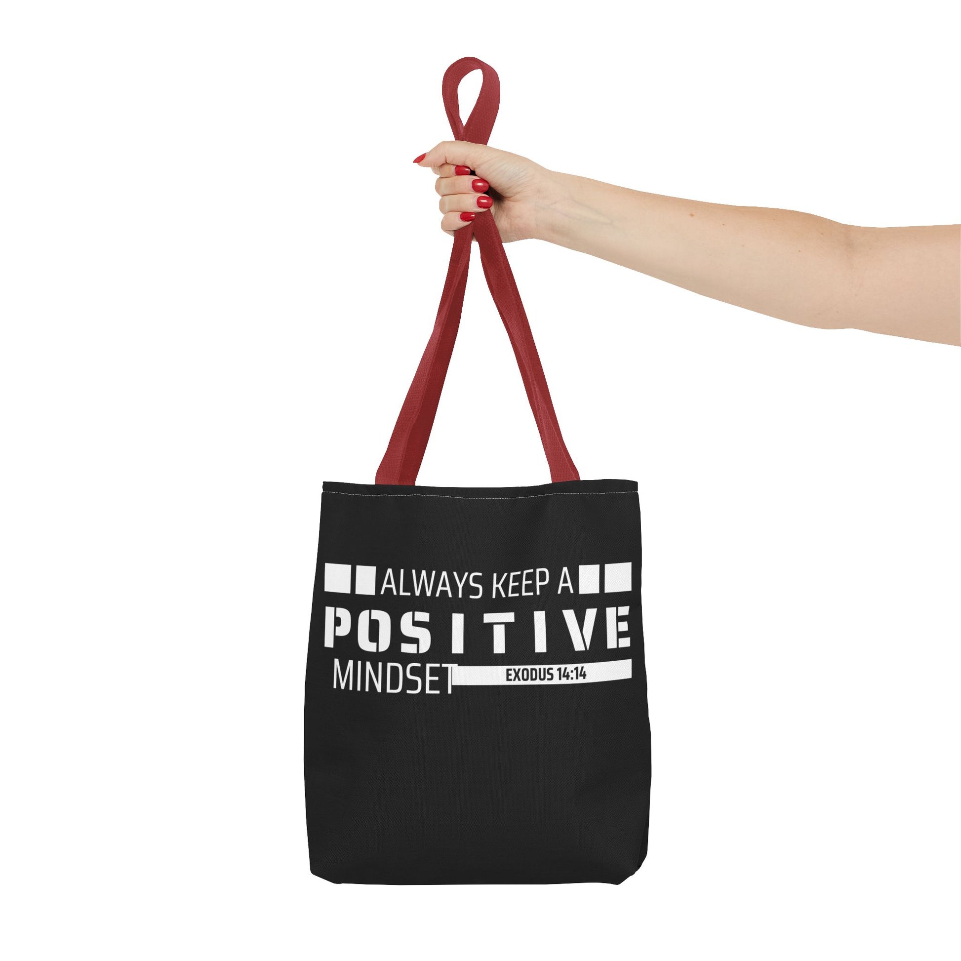 Always Keep A Positive Mindset Tote Bag, Inspirational Bag, Eco-Friendly Carryall, Motivational Gift, Affirmation Tote, Daily Reminder