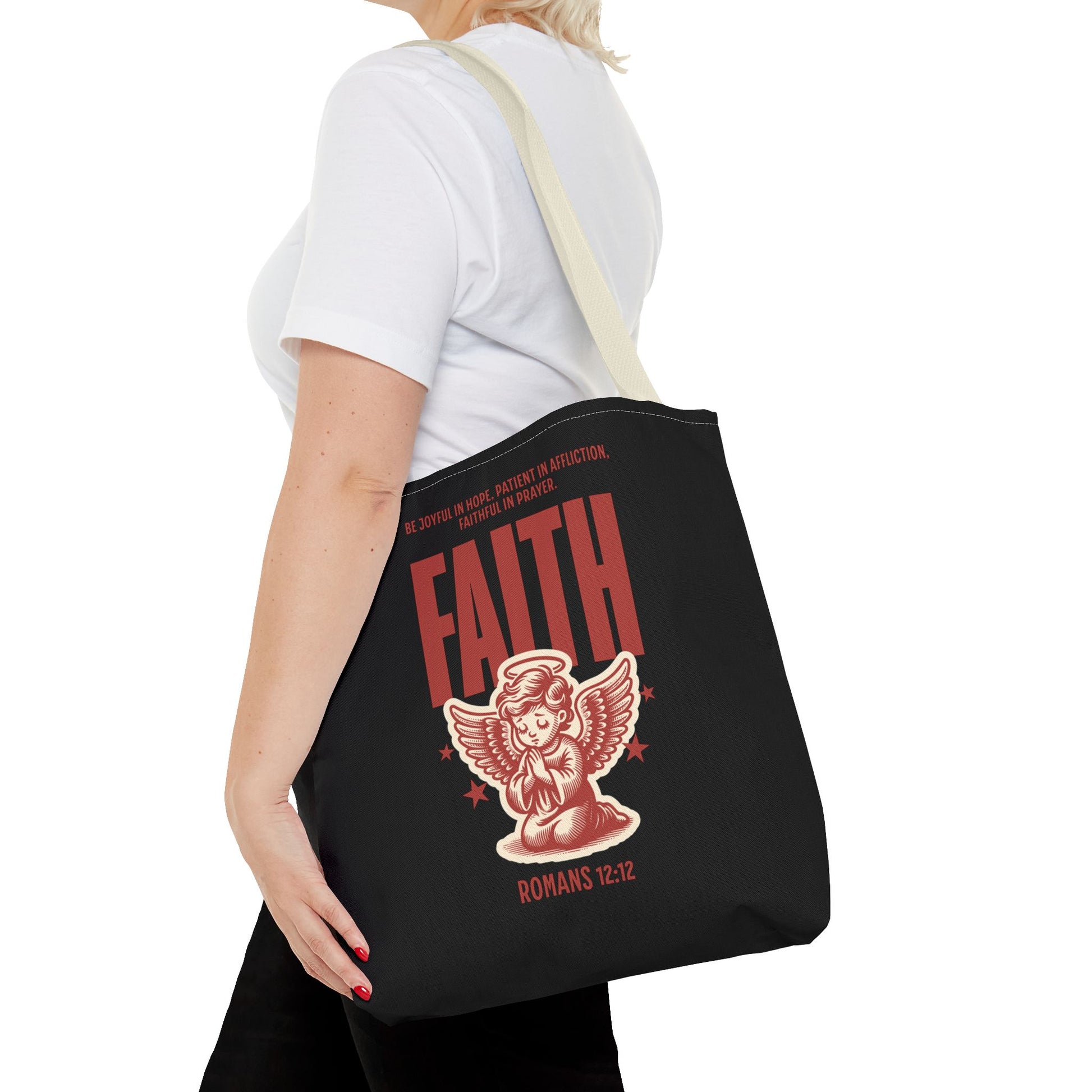 Faith-Inspired Tote Bag, Religious Shopping Bag, Gift for Believers, Motivational Daily Bag, Christian Faith Tote