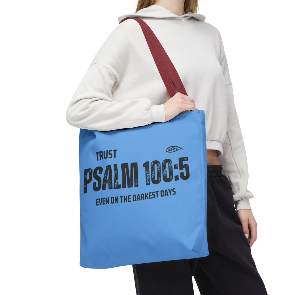 Inspirational Tote Bag - Trust Psalm 100:5, Faithful Christian Gift, Encouragement Accessory, Sustainable Shopping Bag, Inspirational [...]