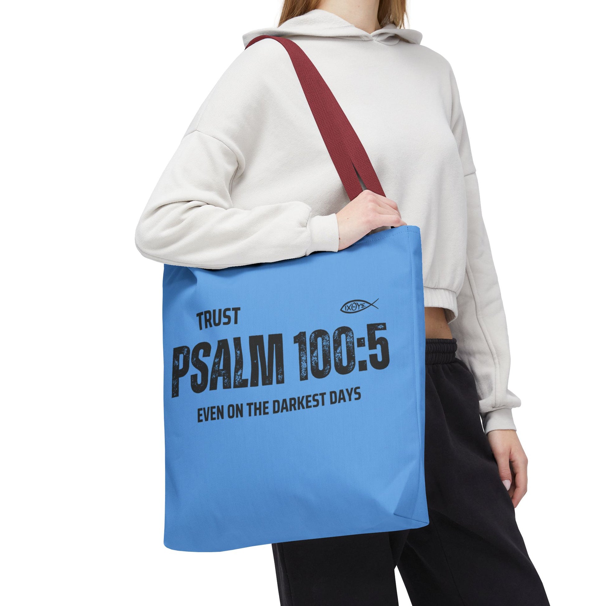 Inspirational Tote Bag - Trust Psalm 100:5, Faithful Christian Gift, Encouragement Accessory, Sustainable Shopping Bag, Inspirational [...]
