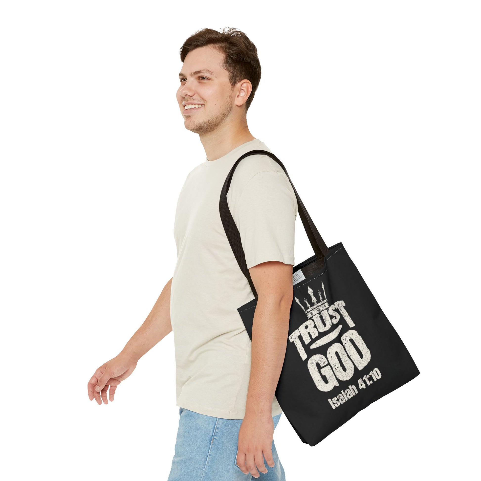✝️ Trust God – Isaiah 41:10 Christian Tote Bag