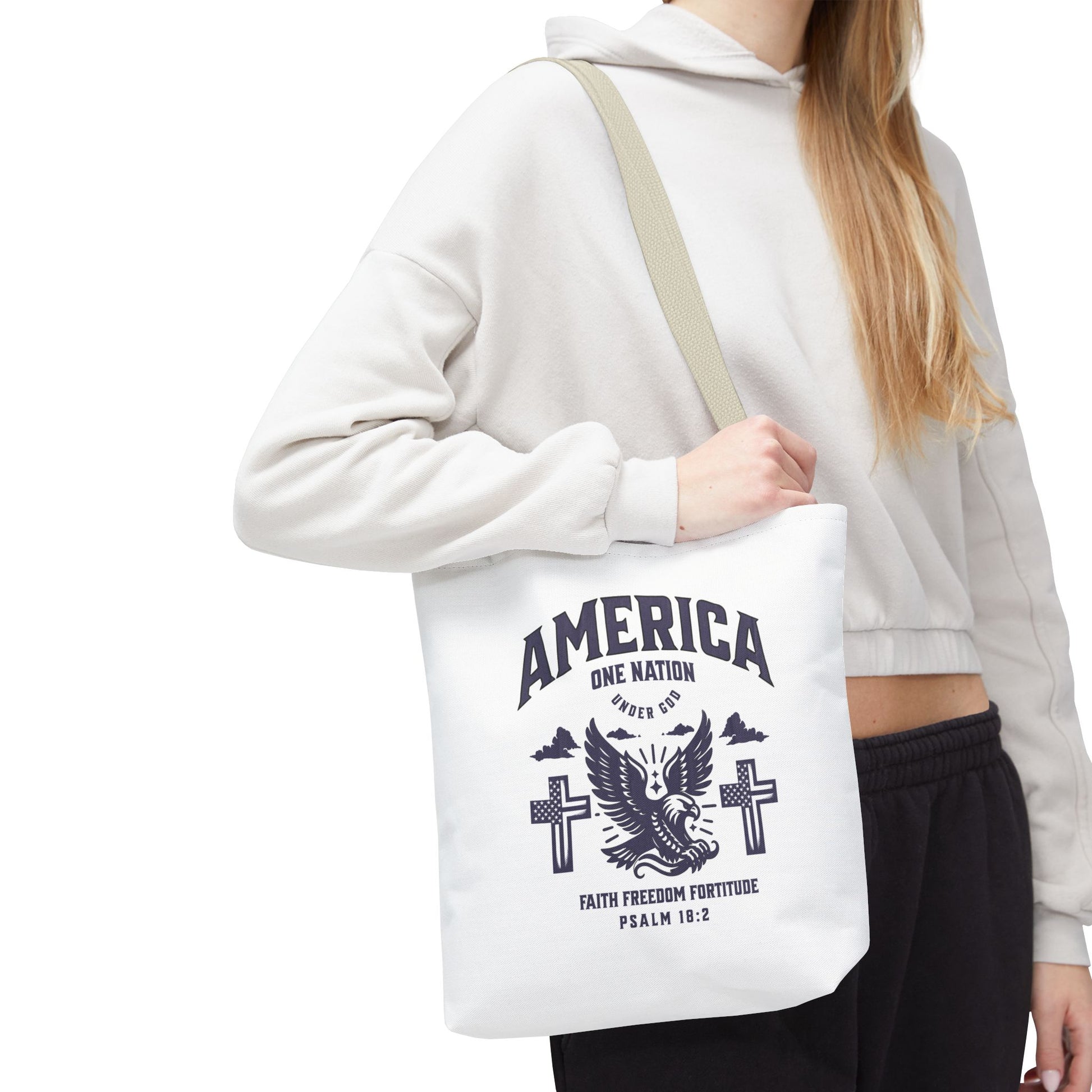 ⭐ America Faith Tote Bag – Bold Patriotic & Faith Statement