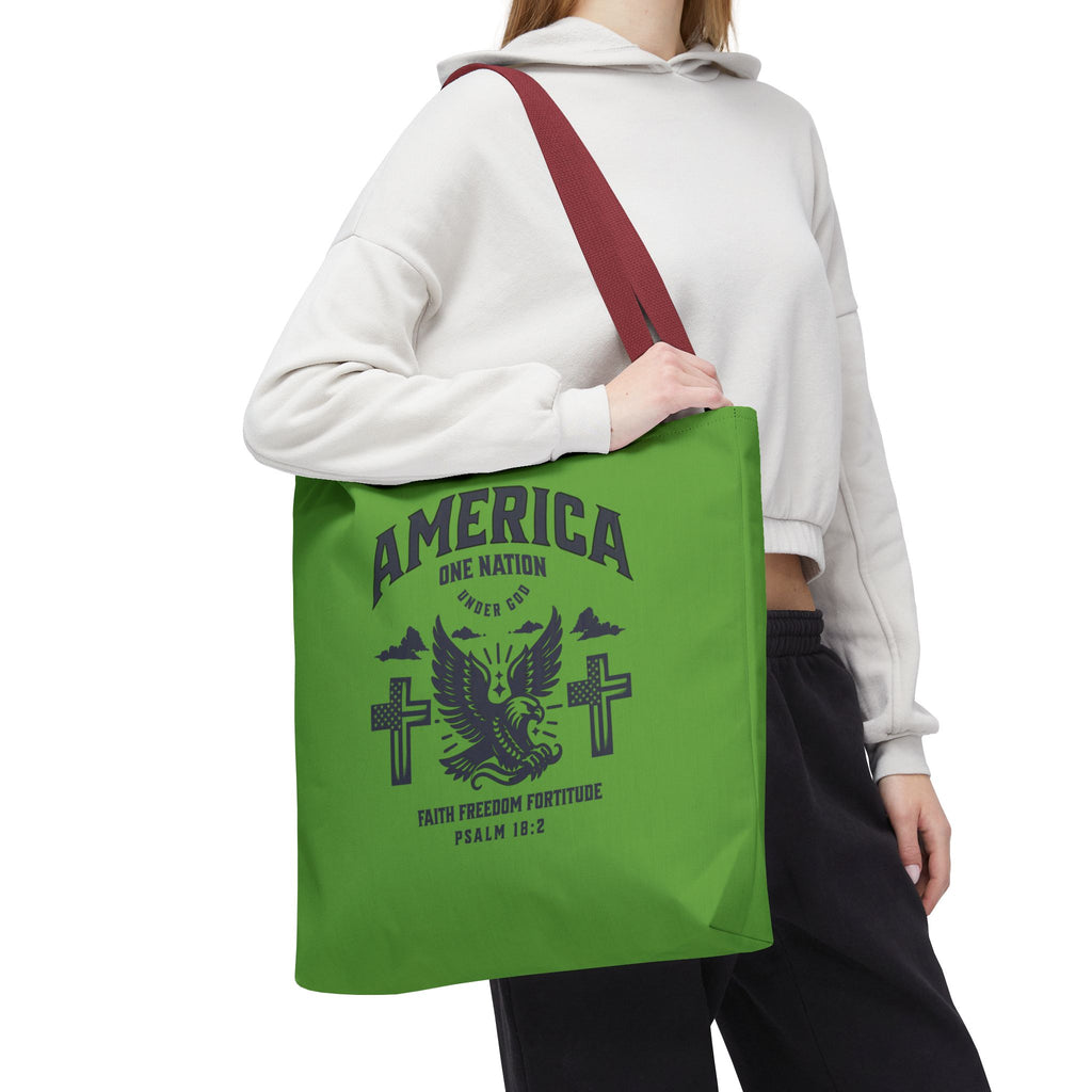 ⭐ America Faith Tote Bag – Bold Patriotic & Faith Statement