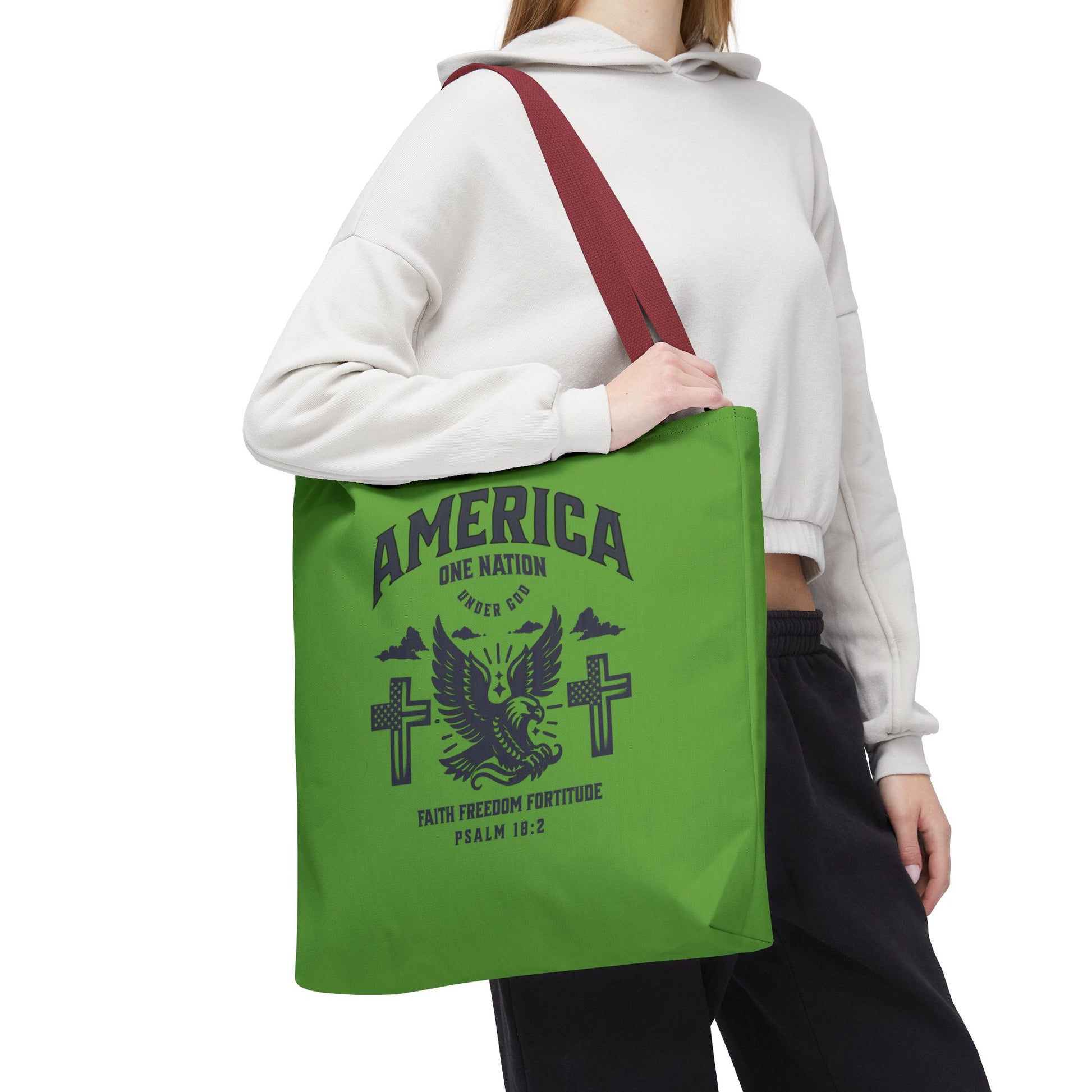 ⭐ America Faith Tote Bag – Bold Patriotic & Faith Statement