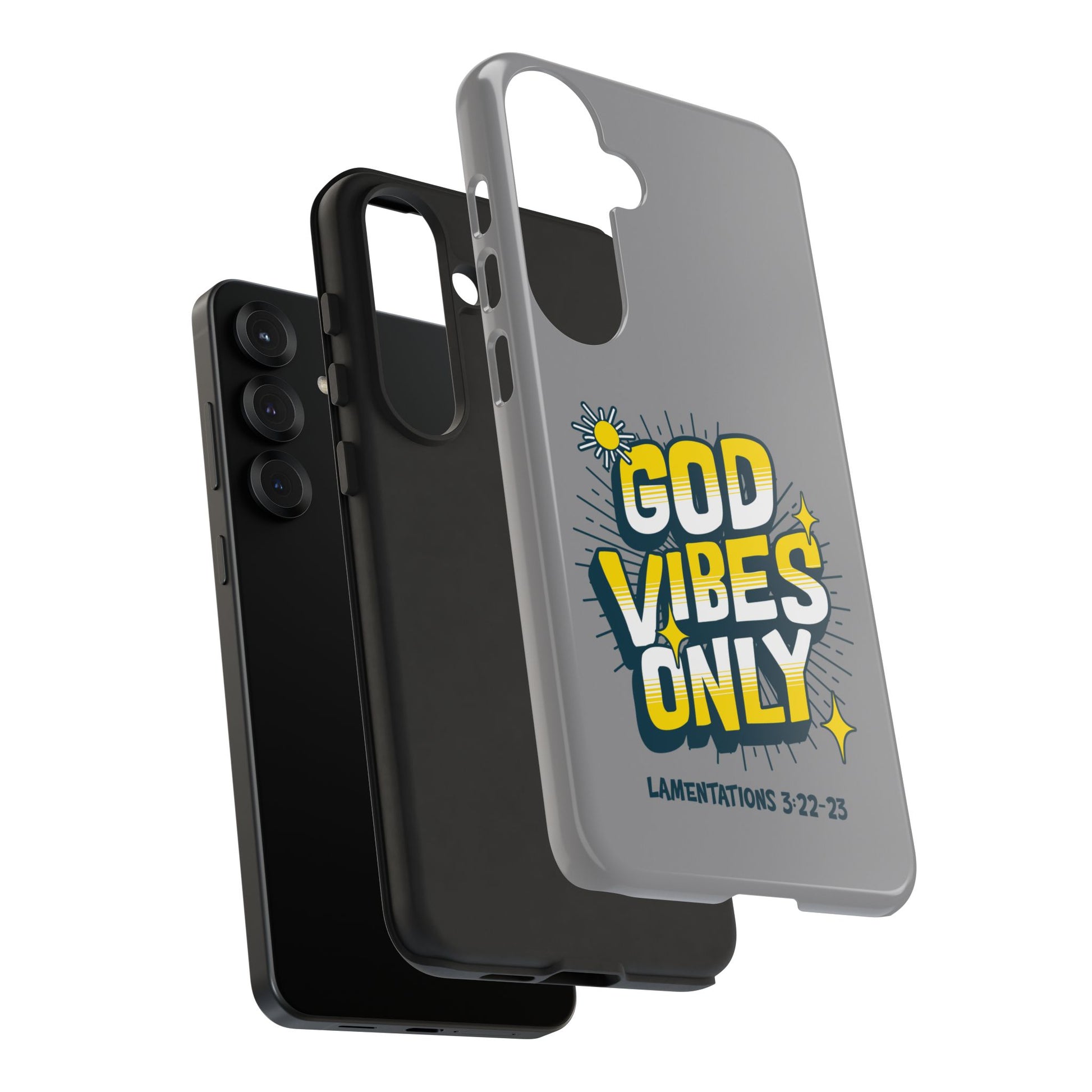 God Vibes Only Phone Case - Inspirational Tough Case, Positive Message Cover, Gift for Faith, Spirituality, Encouragement