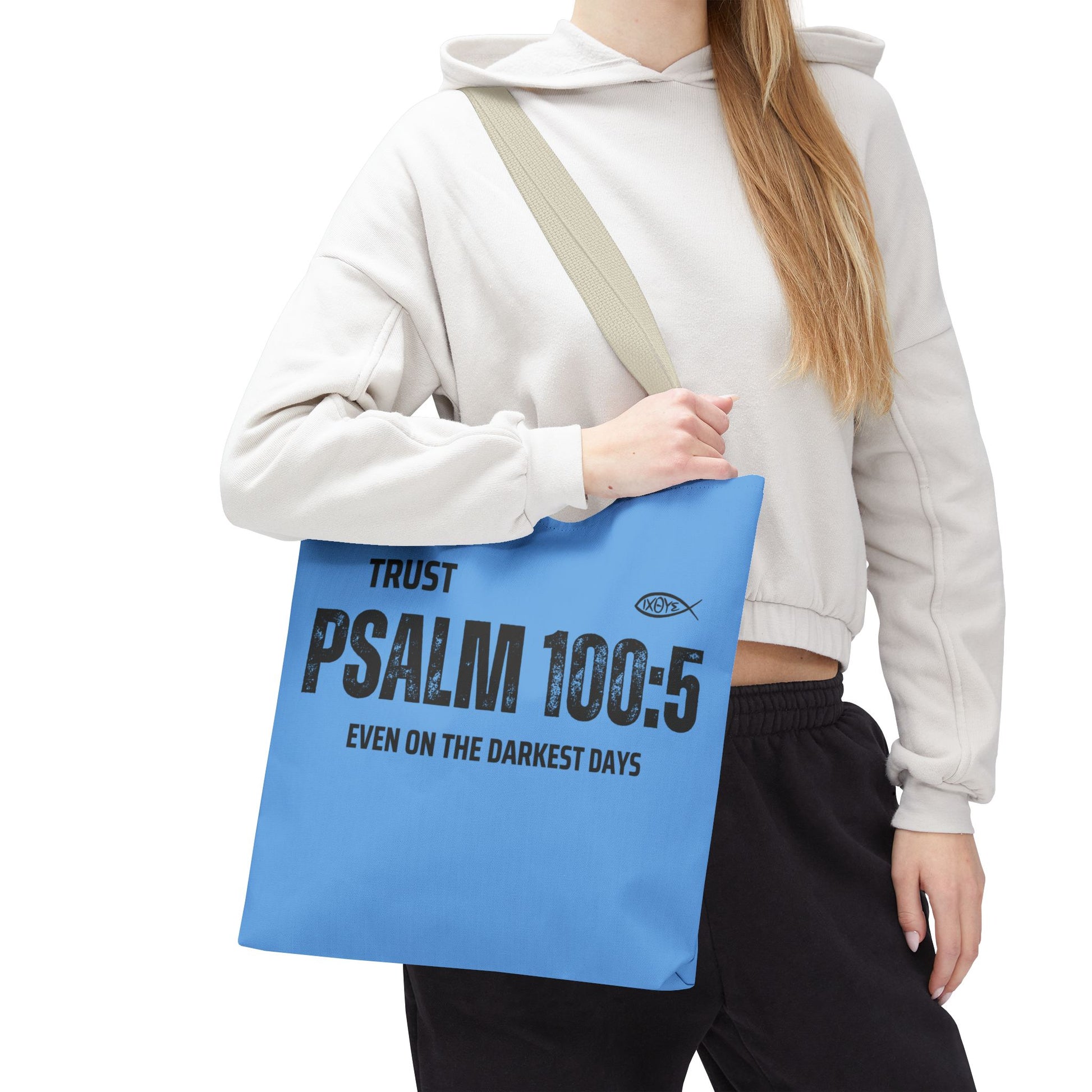 Inspirational Tote Bag - Trust Psalm 100:5, Faithful Christian Gift, Encouragement Accessory, Sustainable Shopping Bag, Inspirational [...]