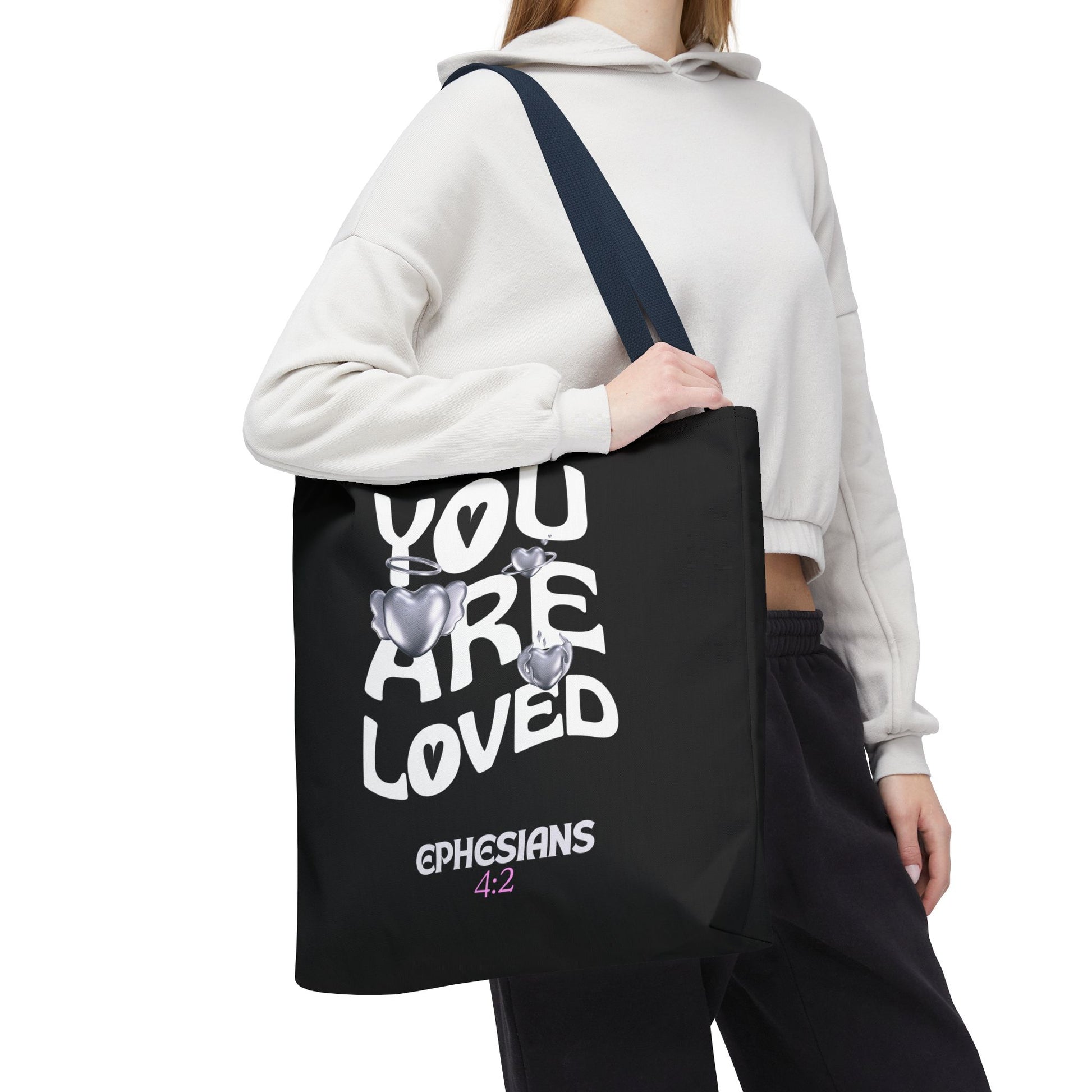 ⭐ "You Are Loved" Tote Bag – Ephesians 4:2