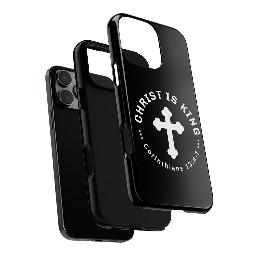 ⭐ Christ is King Phone Case – Tough Cases, Christian Gift, Bible Verse Merchandise, Cross Design, Faith Accessories