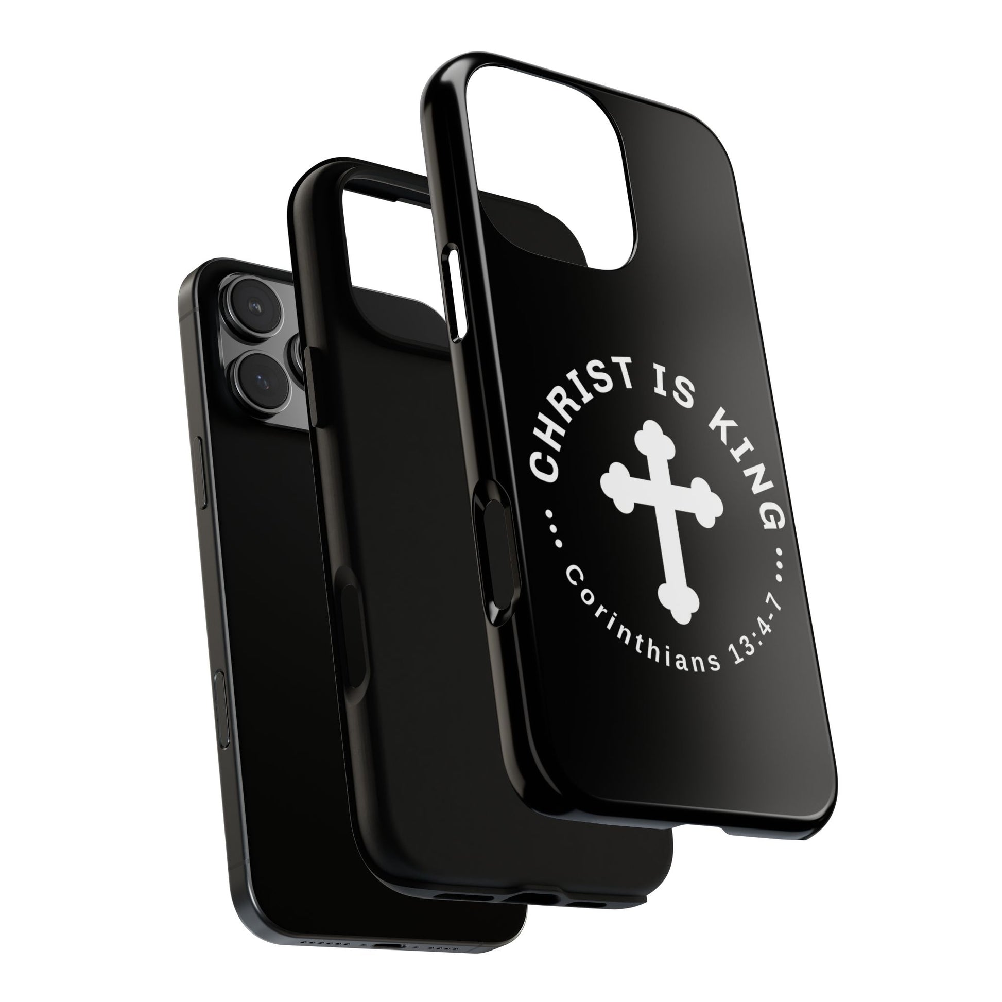 ⭐ Christ is King Phone Case – Tough Cases, Christian Gift, Bible Verse Merchandise, Cross Design, Faith Accessories