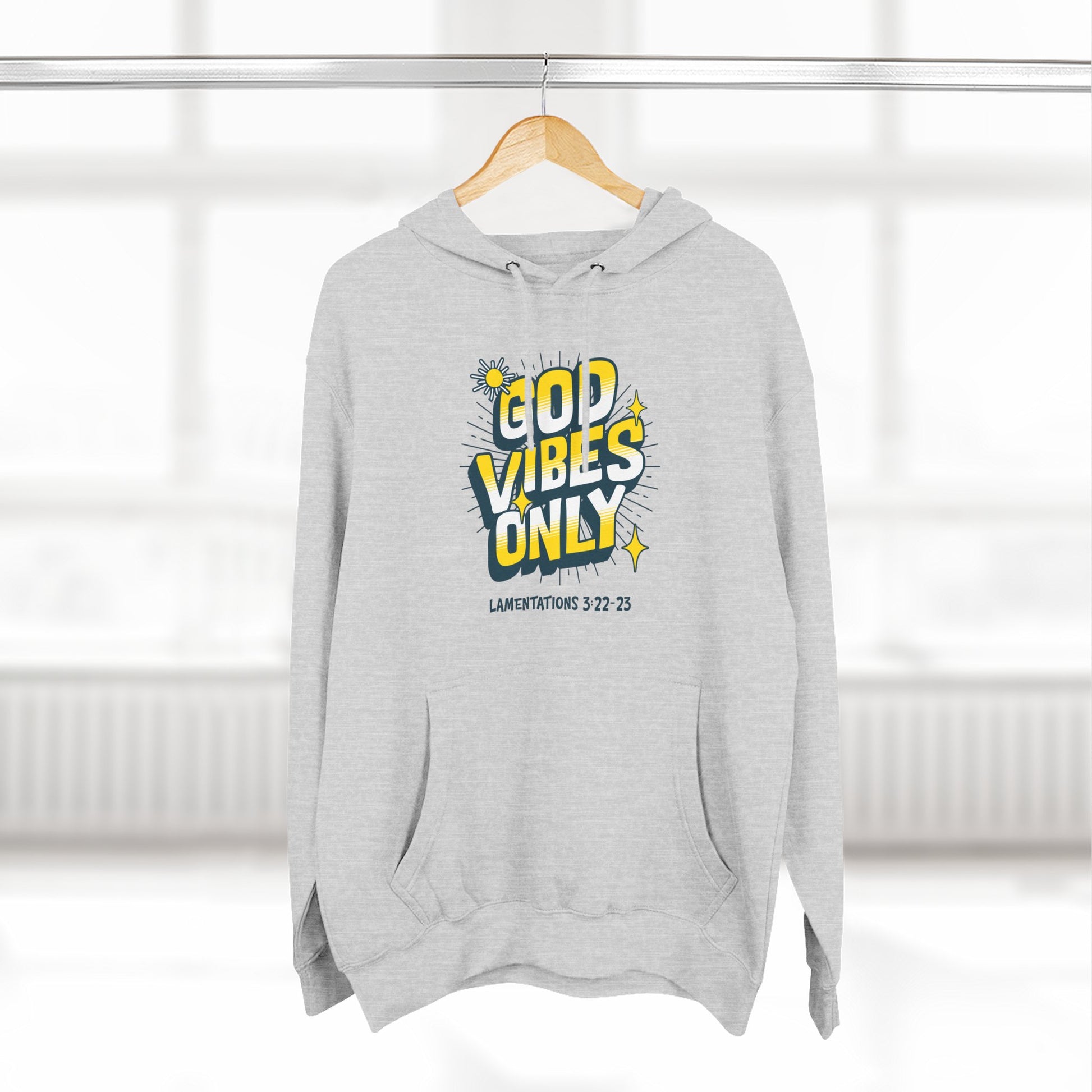 God Vibes Only Hoodie, Soft Fleece Sweatshirt, Inspirational Apparel, Unisex Hoodie Gift, Cozy Casual Wear