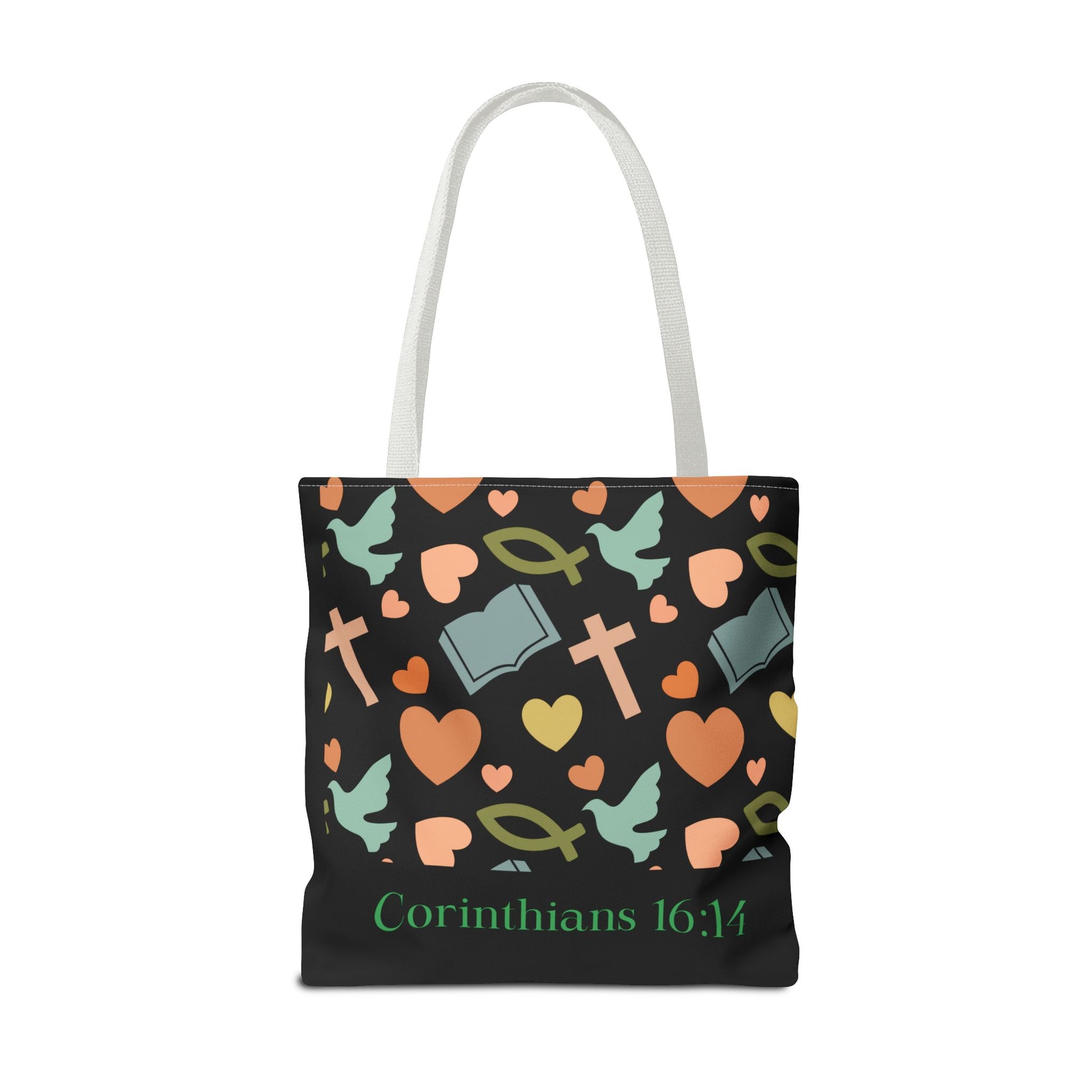 Christian Tote Bag with Inspirational Design, Perfect for Church, Gift for Believers, Faith-based Accessory, Everyday Use, Bible Verse Tote