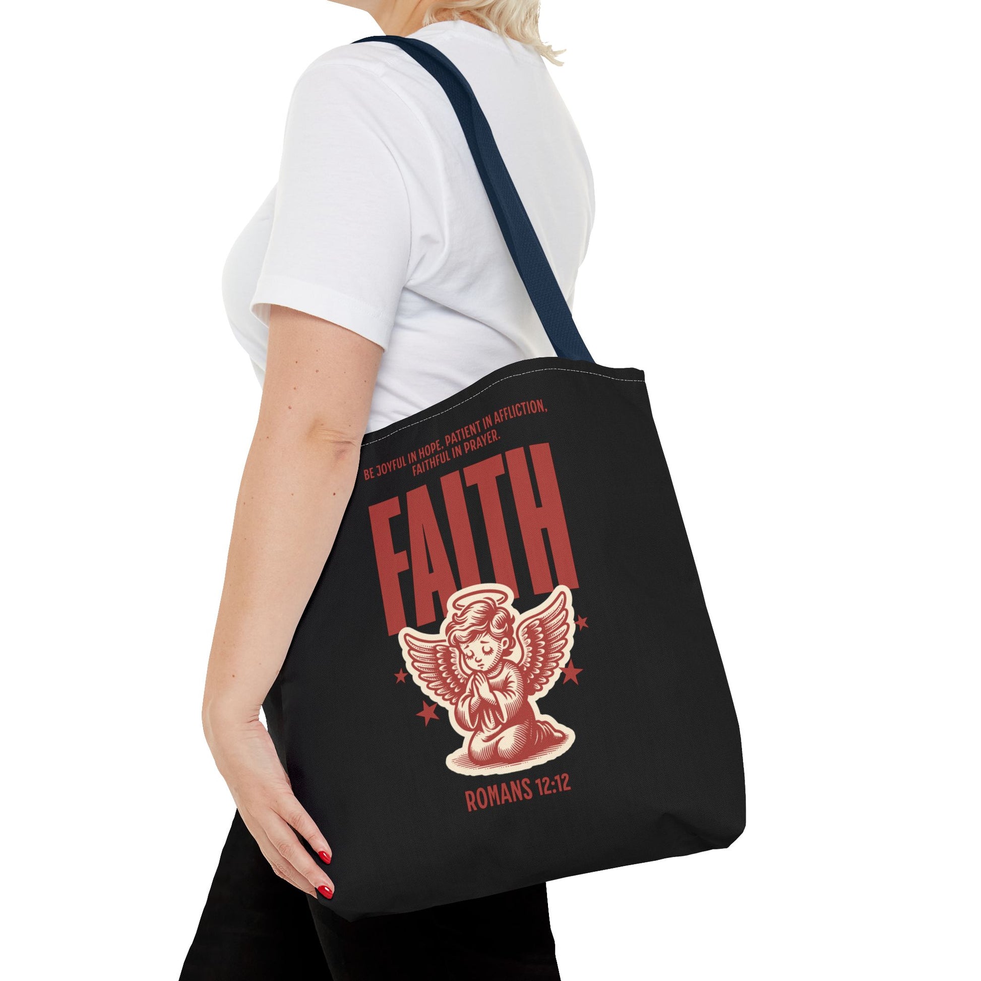 Faith-Inspired Tote Bag, Religious Shopping Bag, Gift for Believers, Motivational Daily Bag, Christian Faith Tote