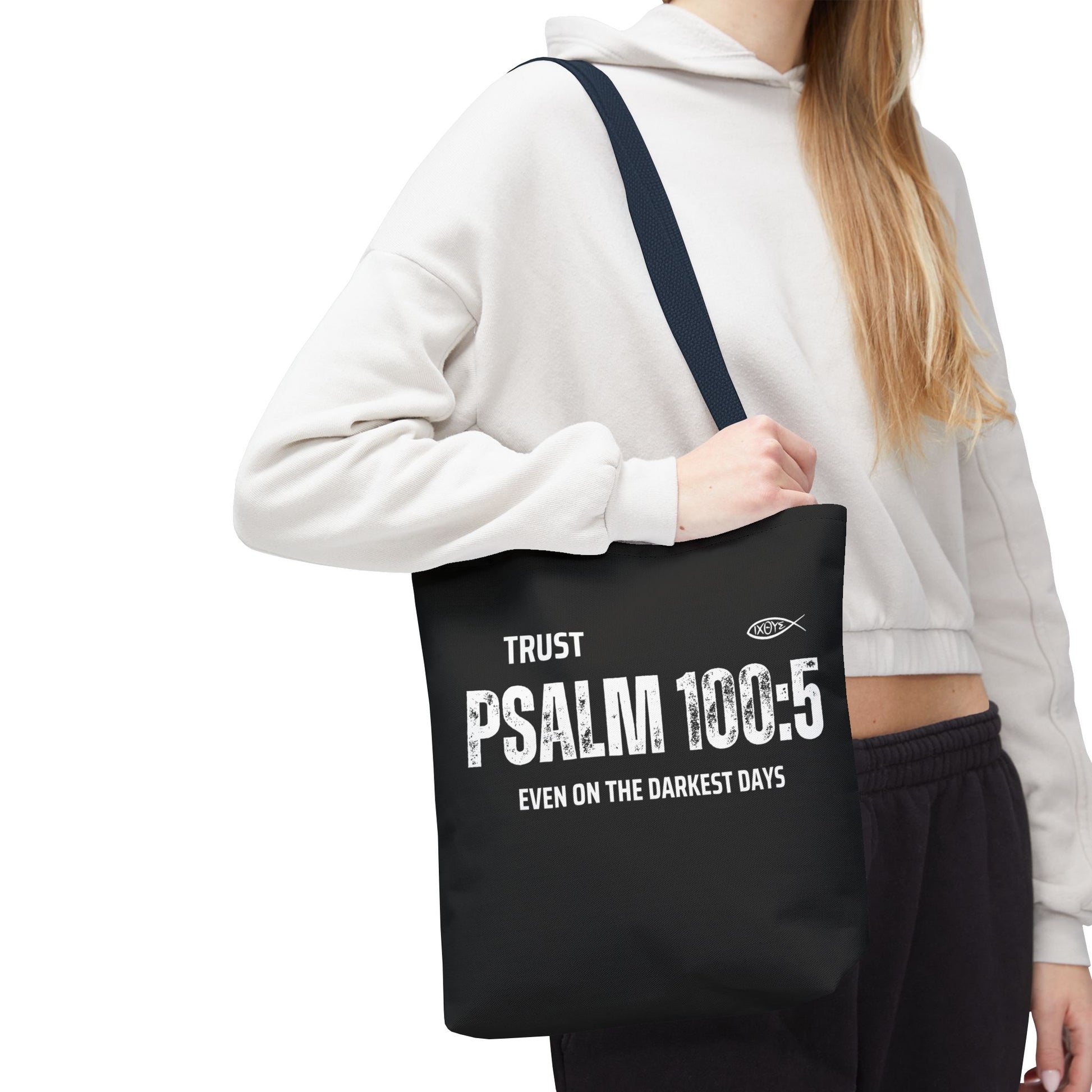 Trust Psalm 100:5 Inspirational Tote Bag, Motivational Shopping Bag, Faith-Based Gift, Christian Bag, Everyday Use Tote