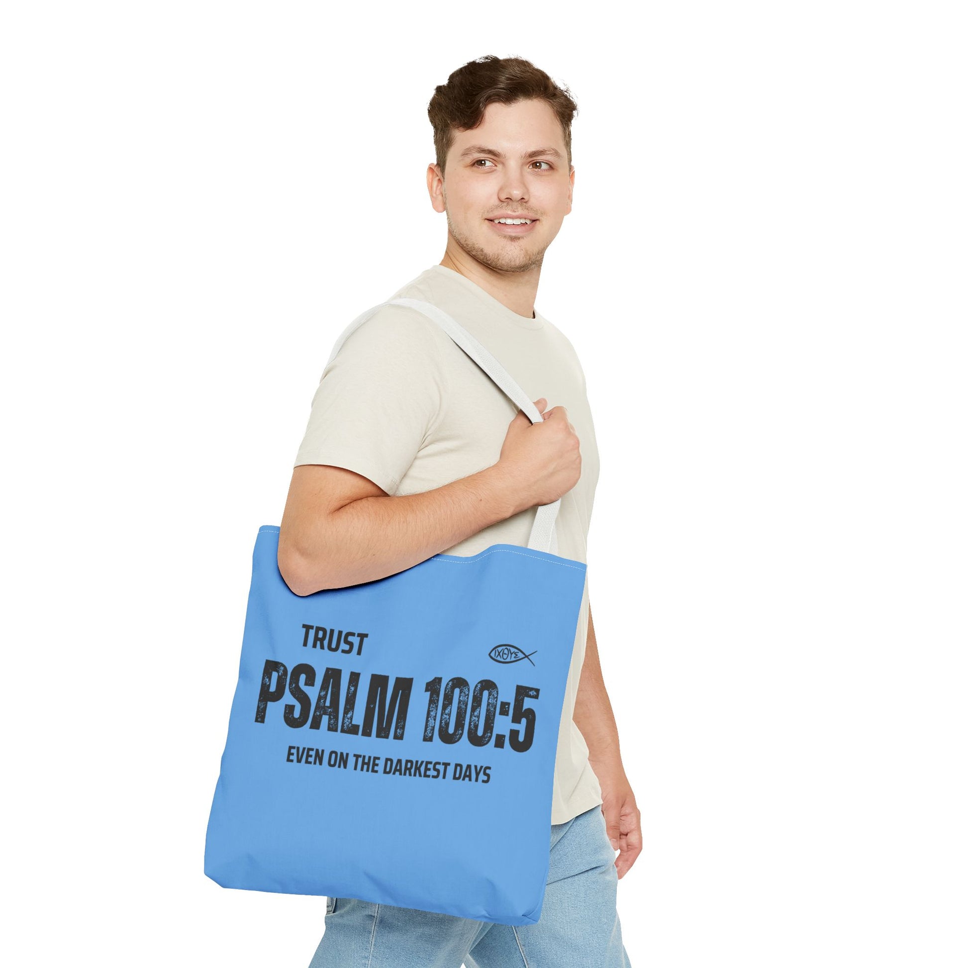 Inspirational Tote Bag - Trust Psalm 100:5, Faithful Christian Gift, Encouragement Accessory, Sustainable Shopping Bag, Inspirational [...]
