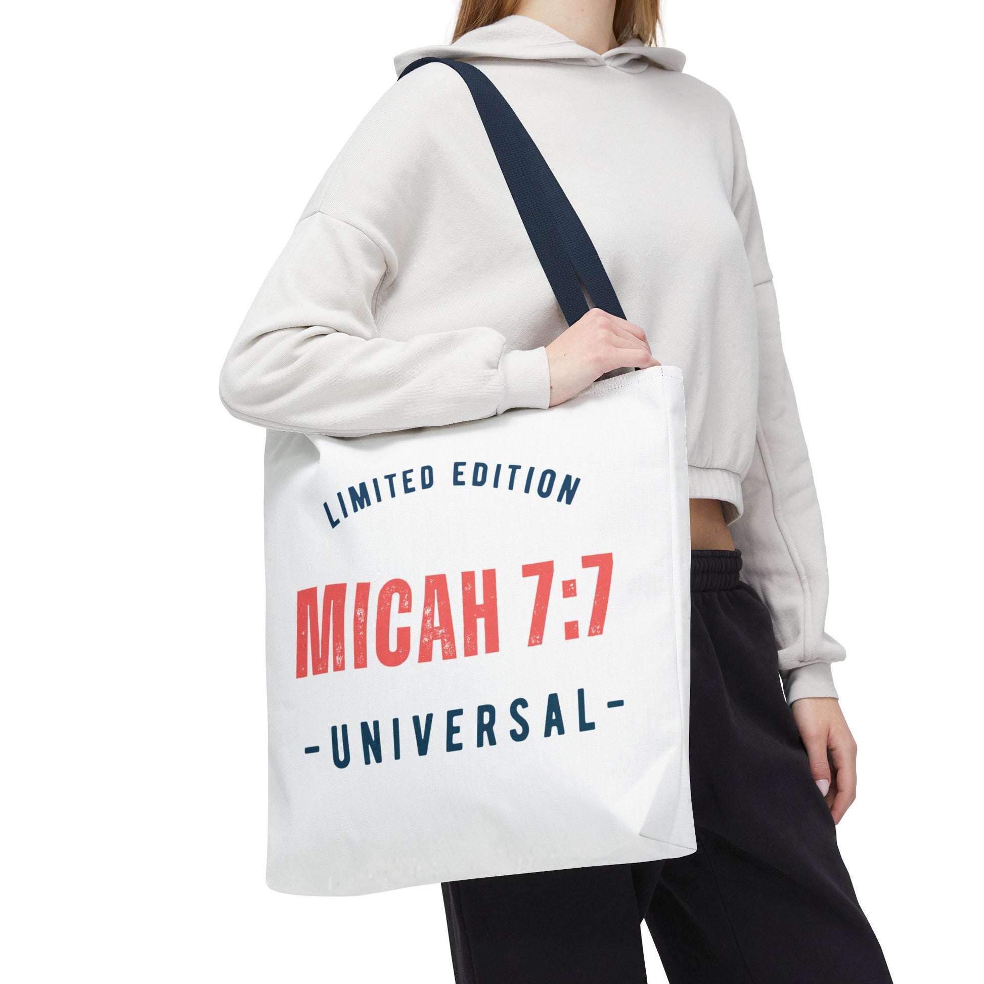 Limited Edition Inspirational Tote Bag - Micah 7:1, Motivational Carryall, Christian Gift, Everyday Tote, Reusable Shopping Bag