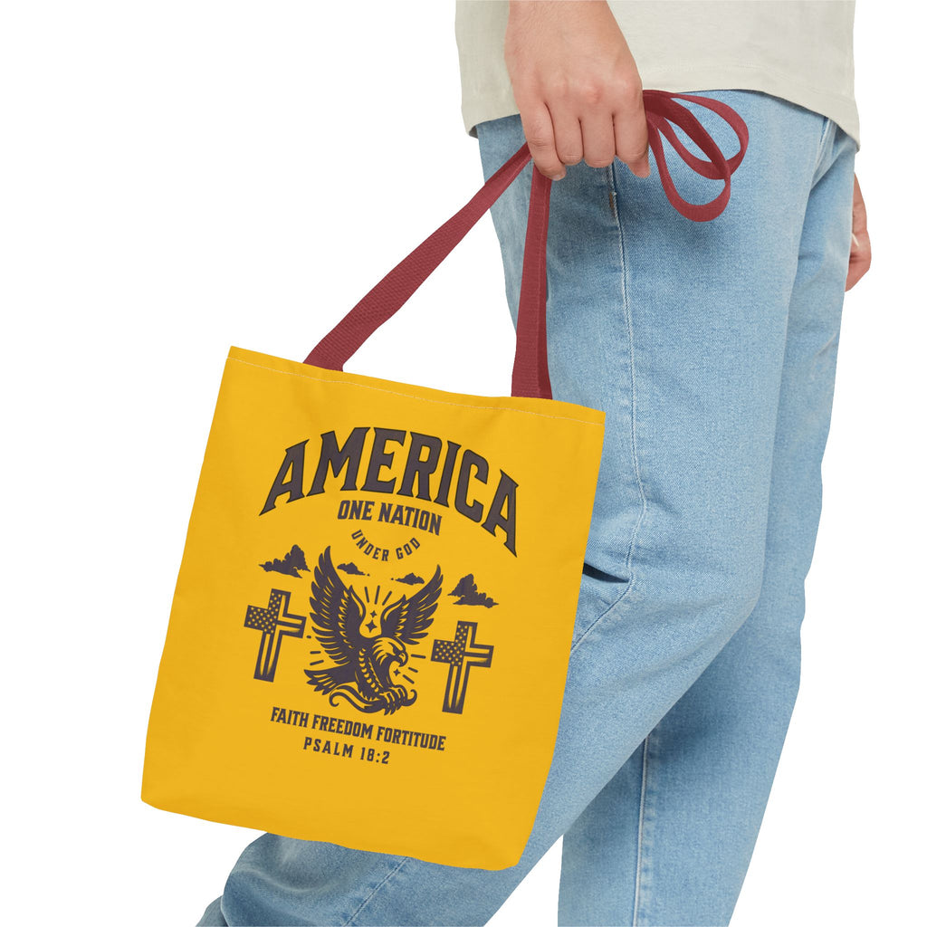 ⭐ America Faith Tote Bag – Bold Patriotic & Faith Statement