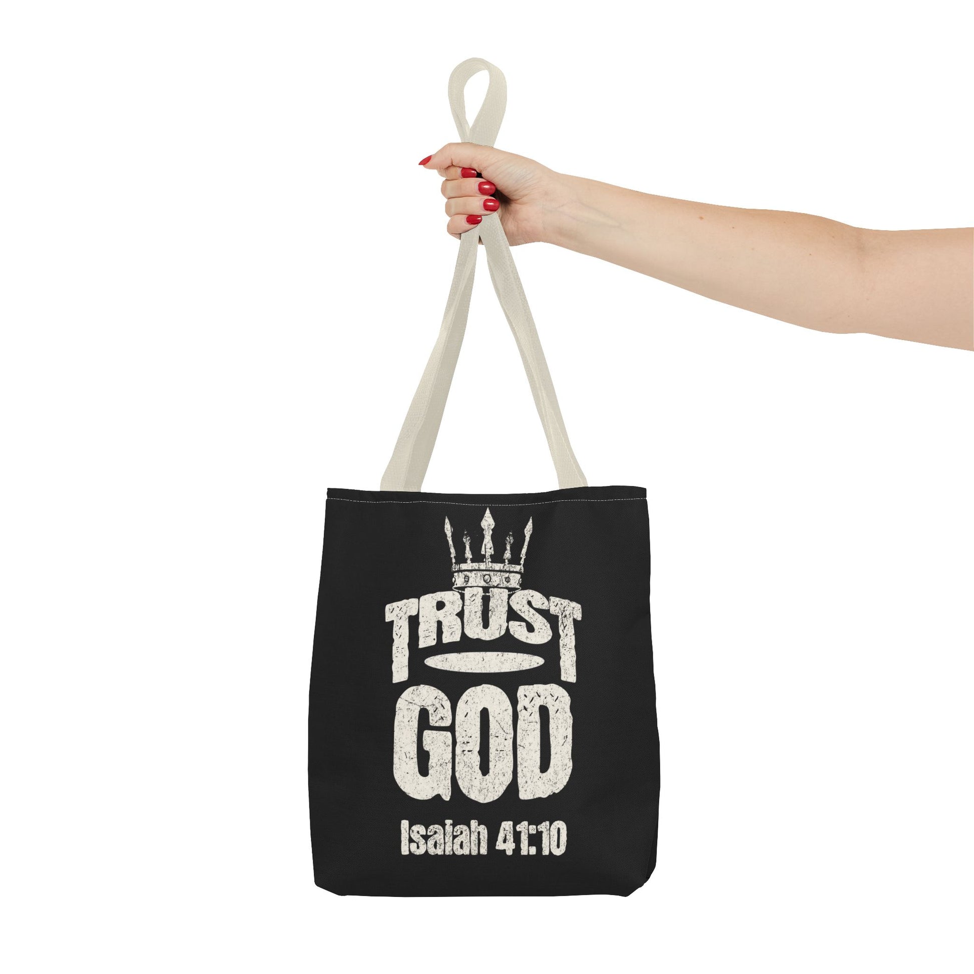✝️ Trust God – Isaiah 41:10 Christian Tote Bag