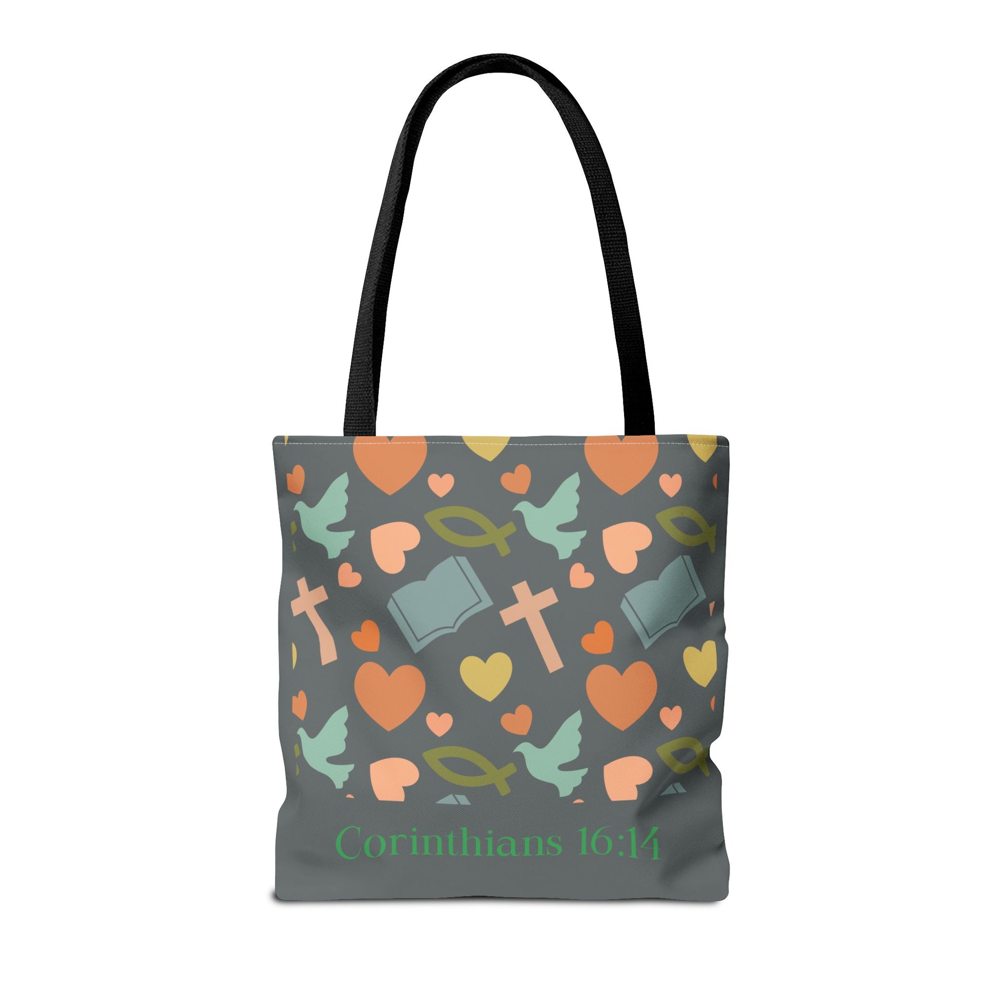 Inspirational Tote Bag - Faith, Love, Hope, Gift for Her, Spiritual Accessories, Bible Verse Tote
