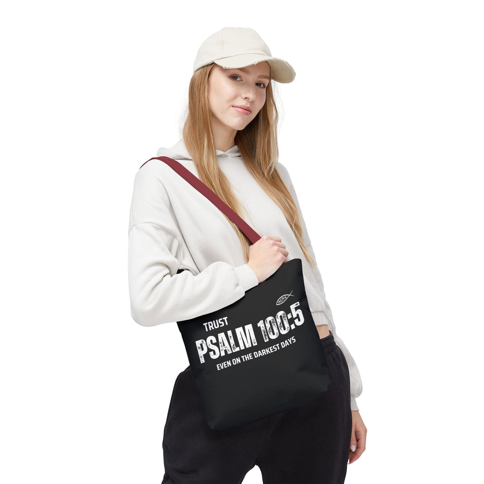 Trust Psalm 100:5 Inspirational Tote Bag, Motivational Shopping Bag, Faith-Based Gift, Christian Bag, Everyday Use Tote