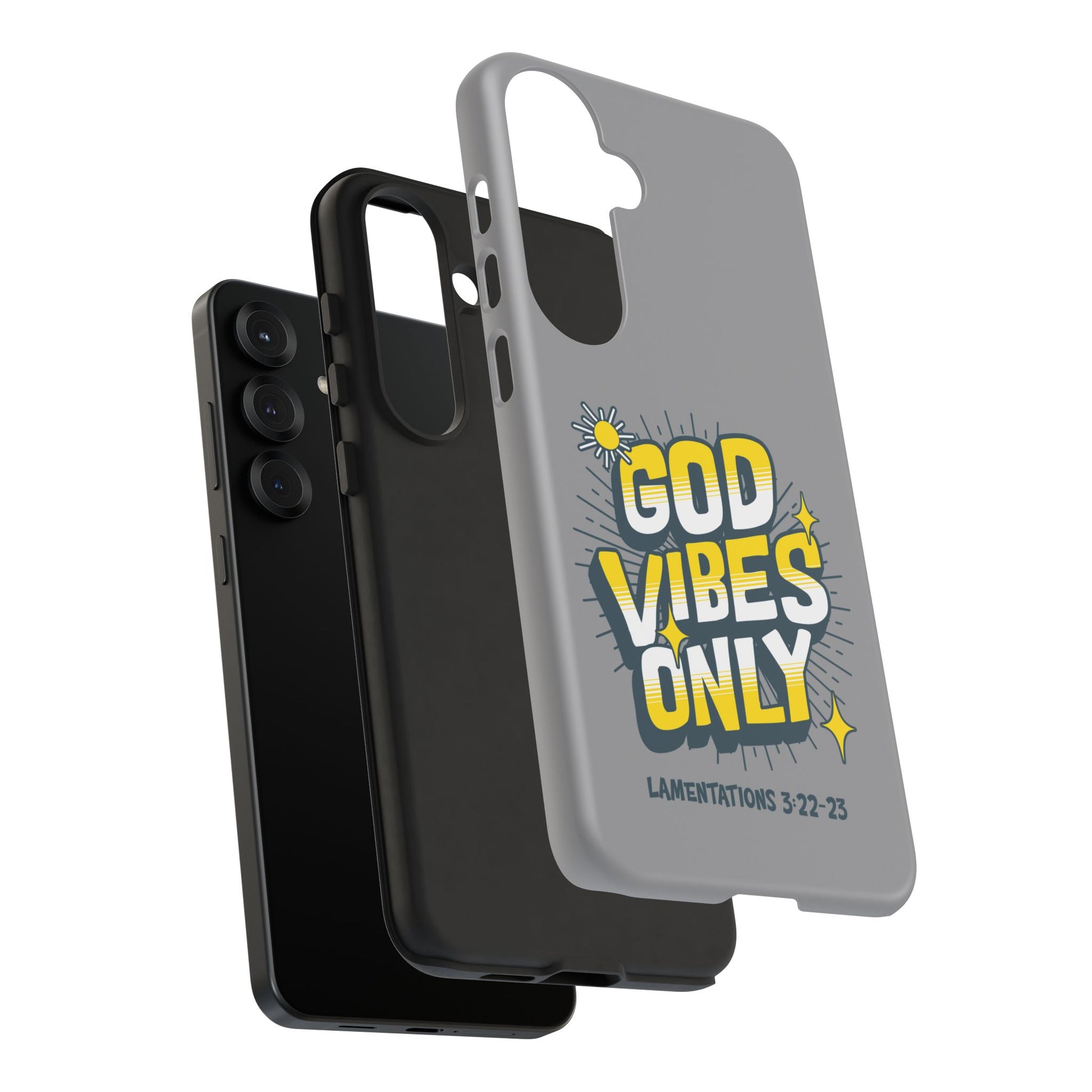 God Vibes Only Phone Case - Inspirational Tough Case, Positive Message Cover, Gift for Faith, Spirituality, Encouragement