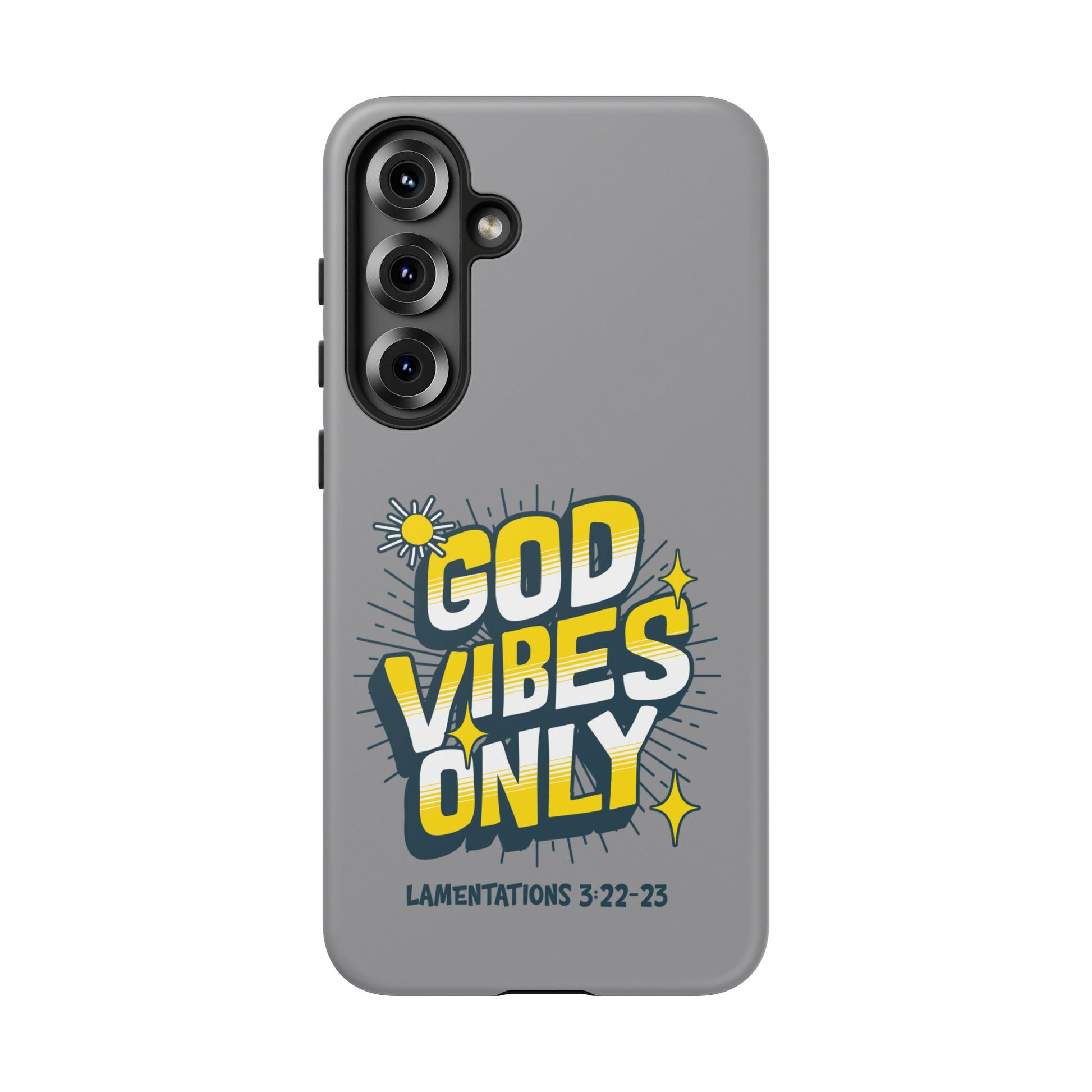God Vibes Only Phone Case - Inspirational Tough Case, Positive Message Cover, Gift for Faith, Spirituality, Encouragement